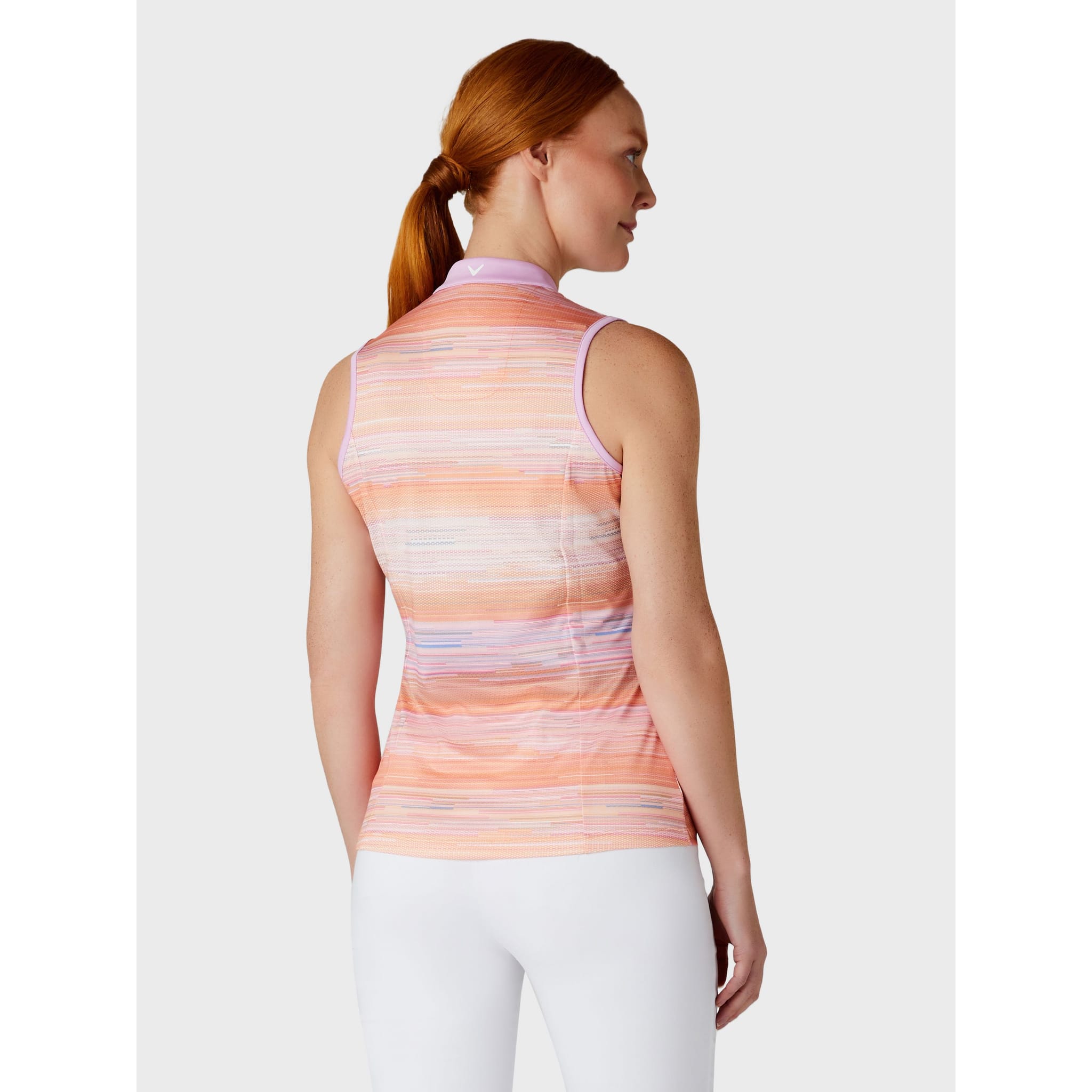 Callaway Striped Sleeveless Chev P Shirt Donna