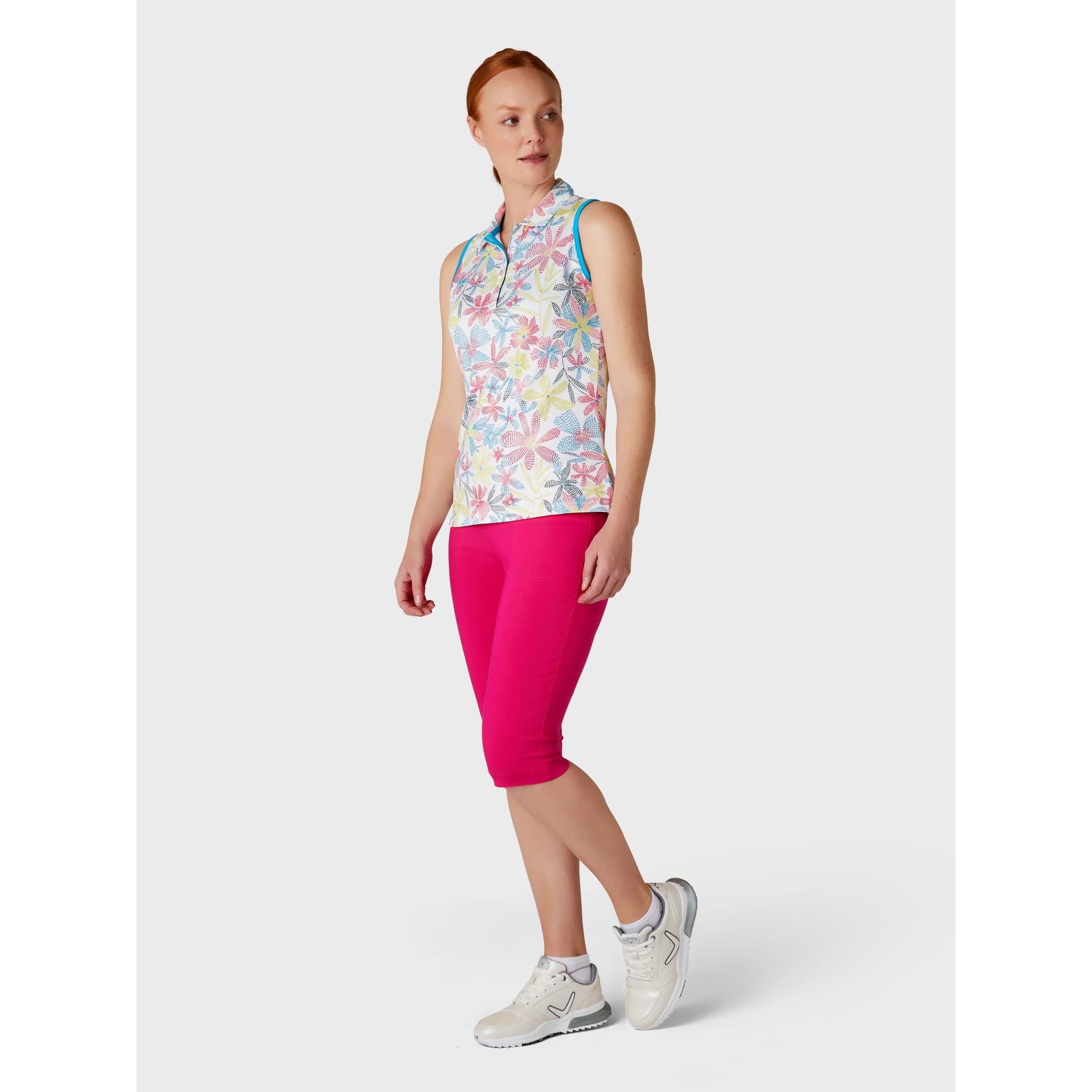 Callaway Chev Foral Camicia senza maniche da donna