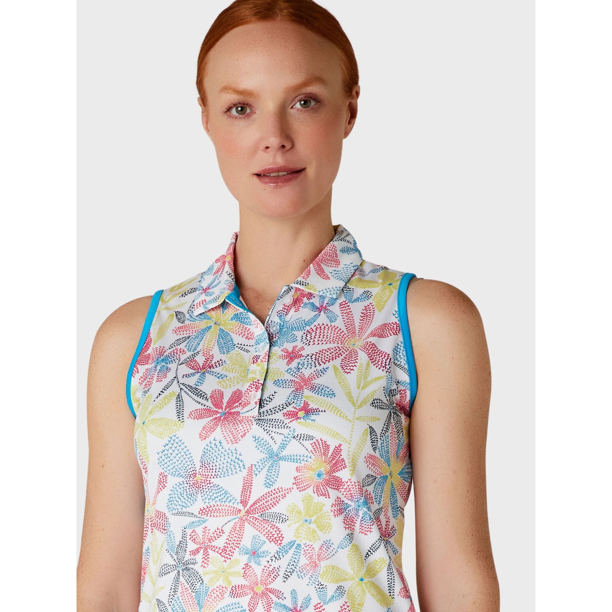 Callaway Chev Foral Camicia senza maniche da donna