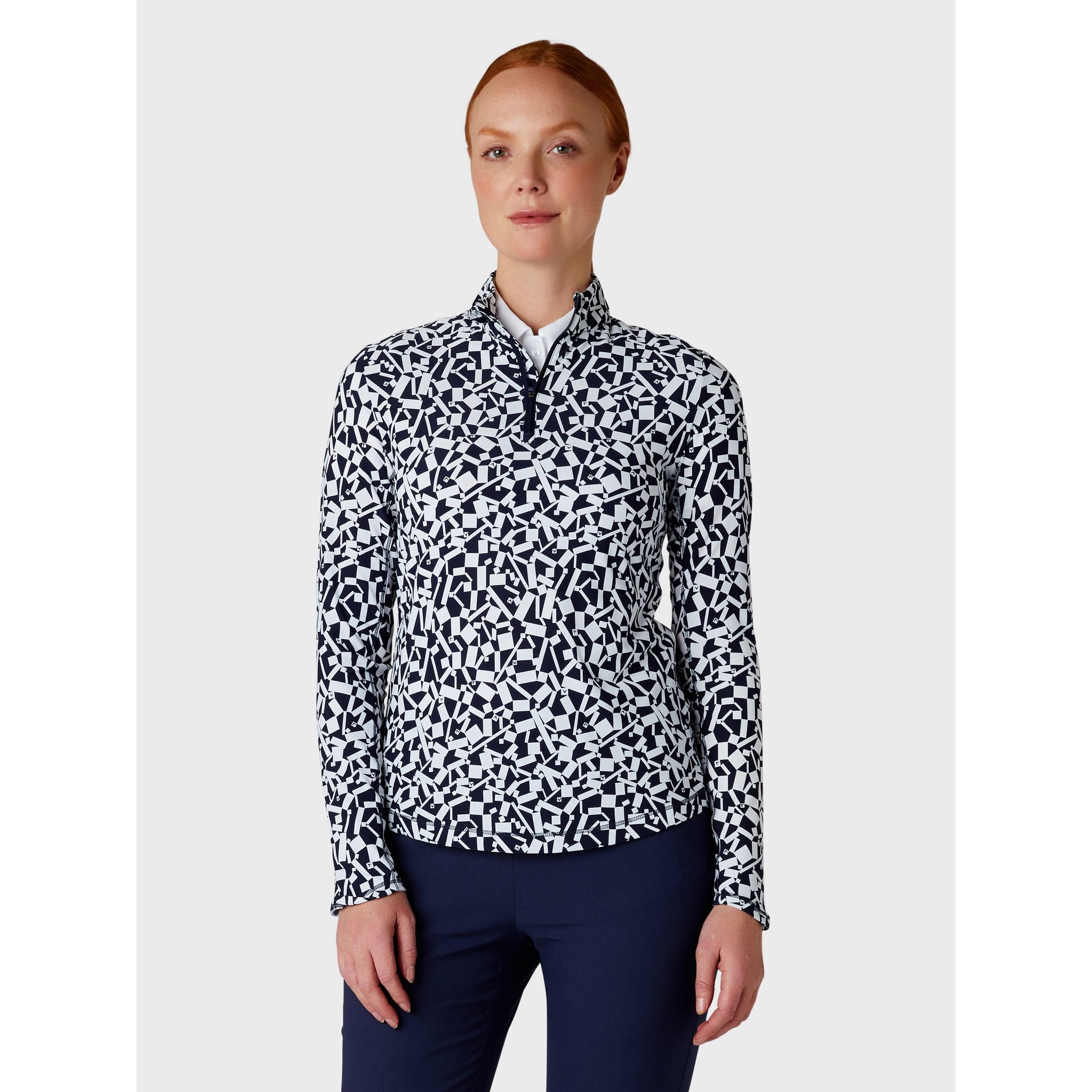 Camicia Callaway con stampa geometrica bicolore da donna