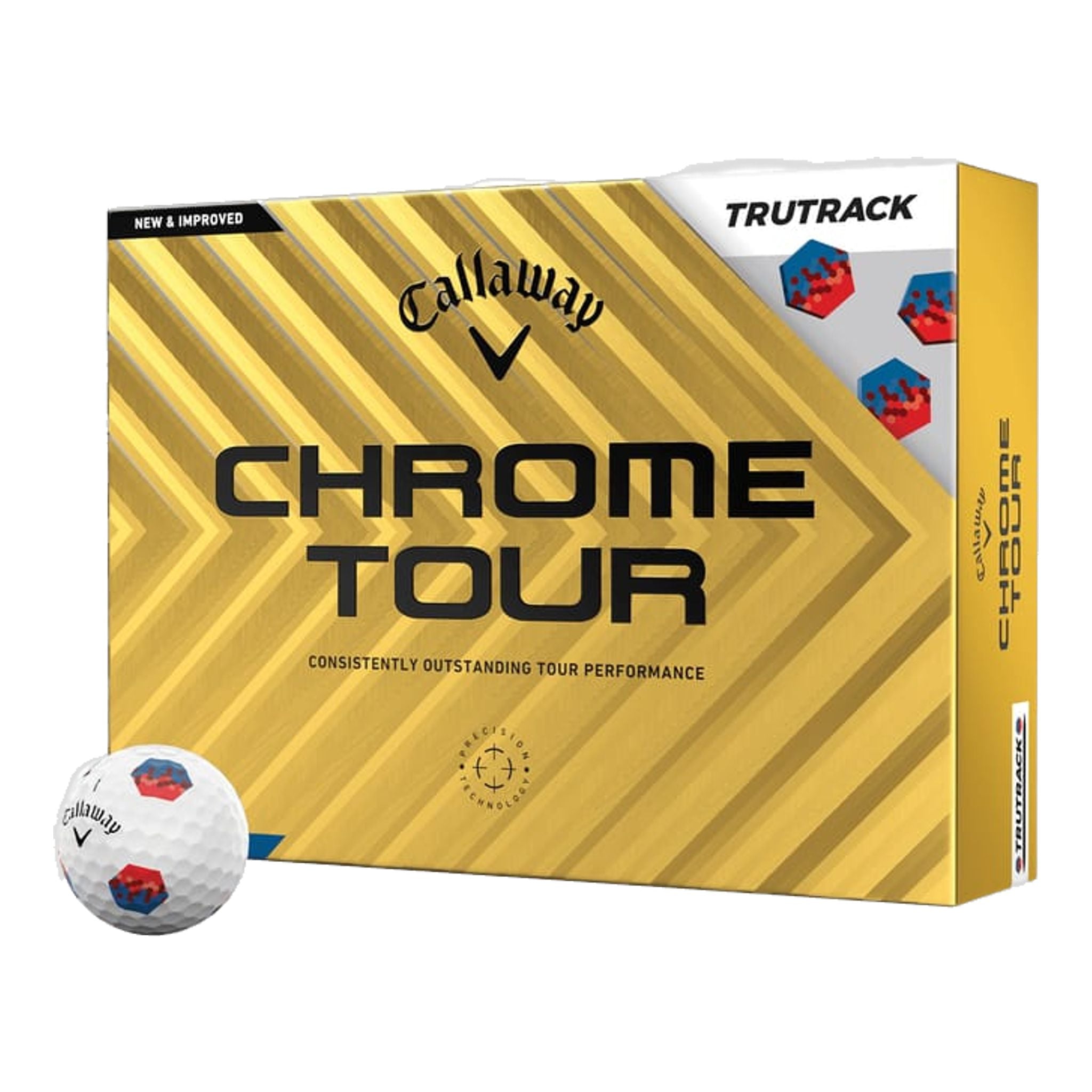 Palline da golf Callaway Chrome Tour TruTrack [12 pezzi] (2024)