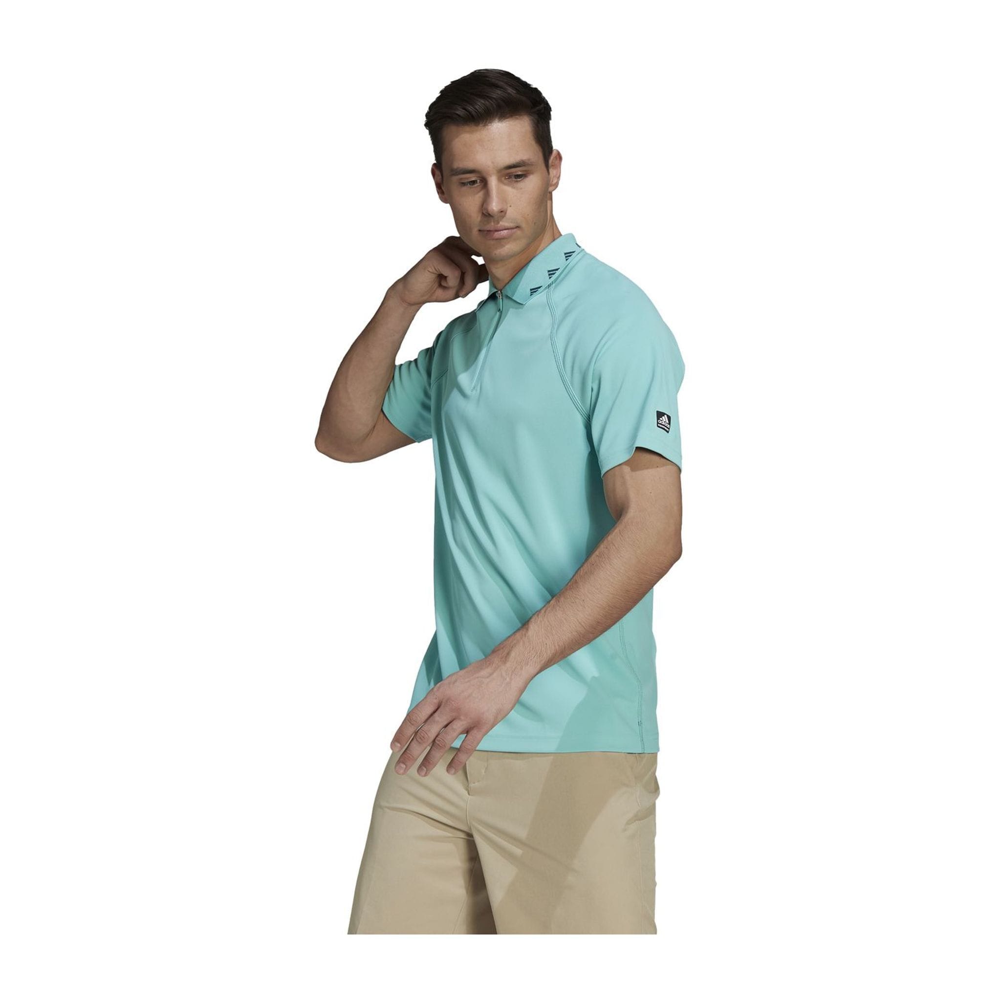 Polo Adidas Equipment Zipper Pique SS Menta Uomo