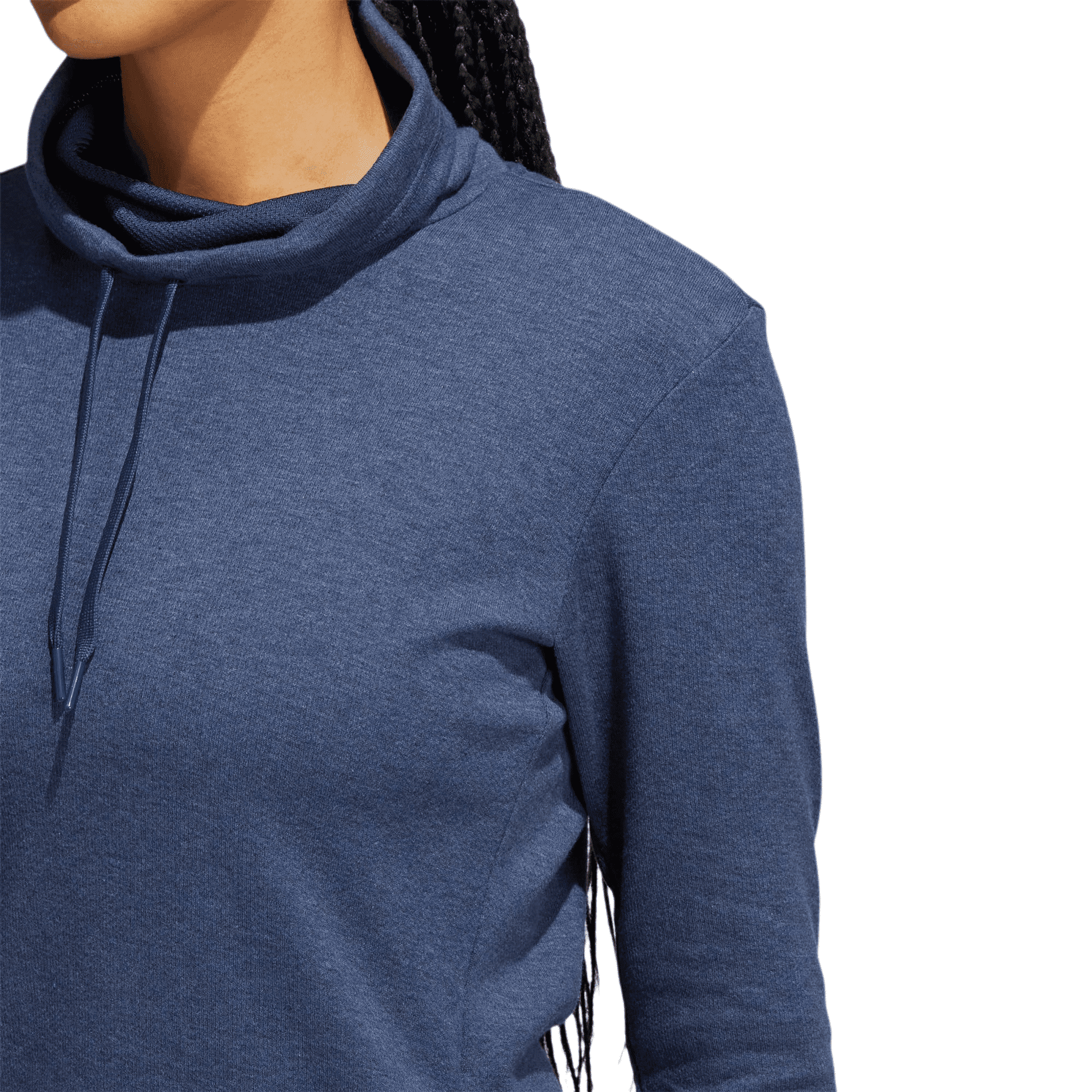 Adidas High Mock Golf Pullover Crew Navy Melange Da Donna Da Donna