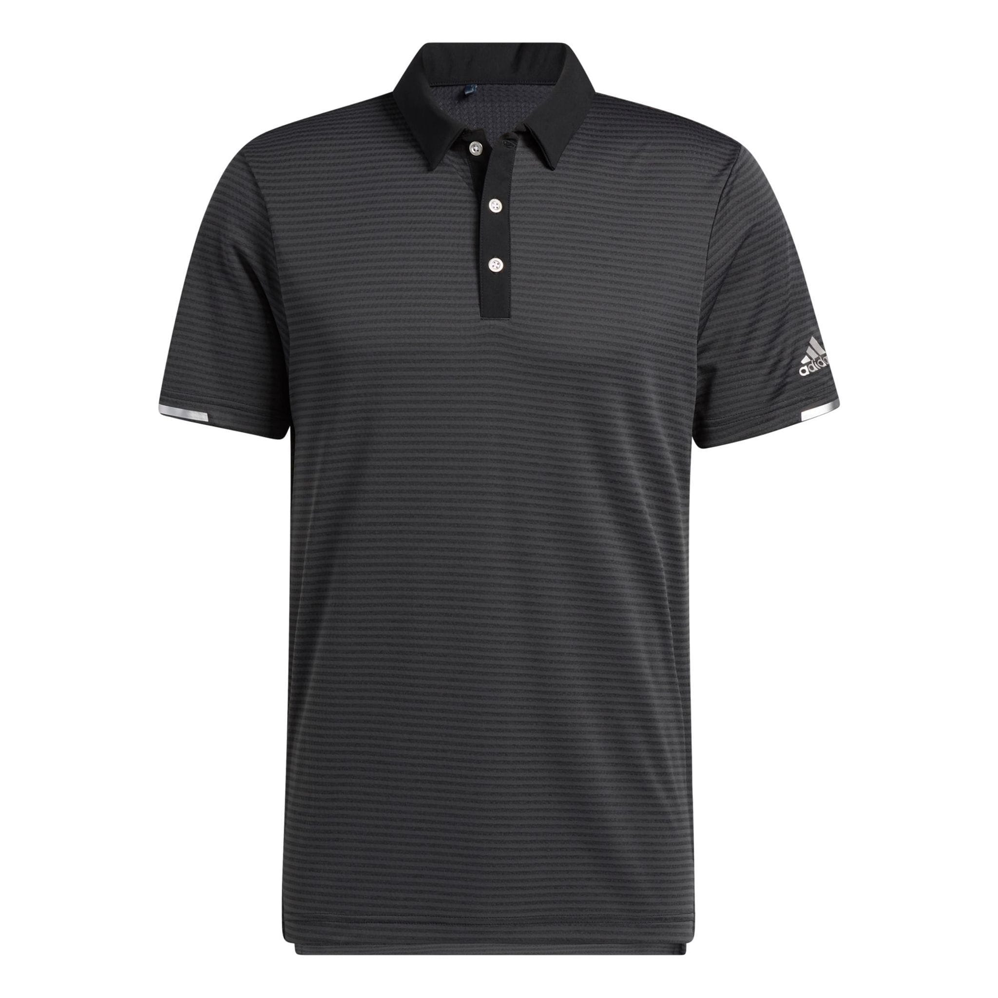 Adidas M Polo Heat Ready Microstripe Carbon Nero Uomo