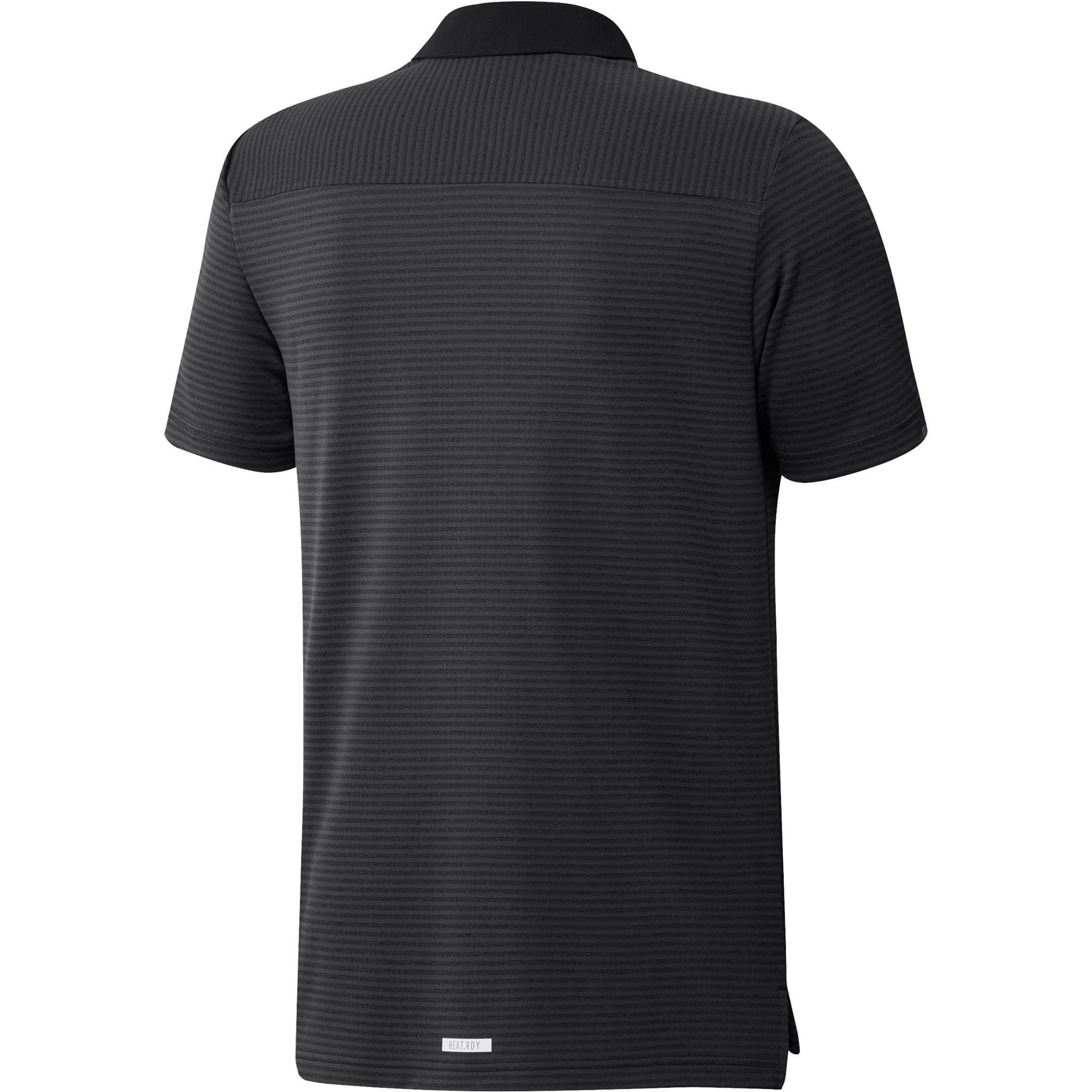 Adidas M Polo Heat Ready Microstripe Carbon Nero Uomo