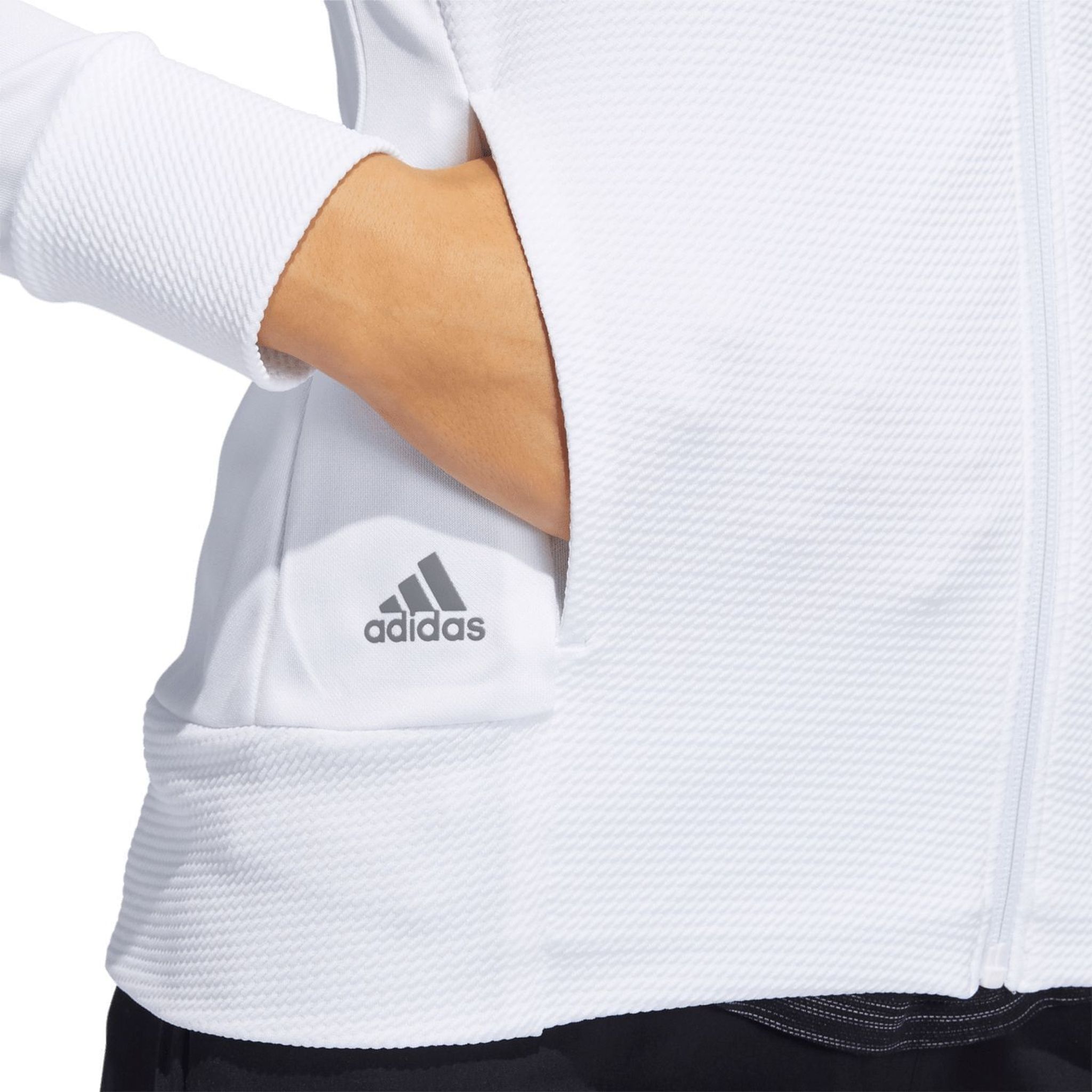 Giacca Adidas testurizzata con zip intera da donna