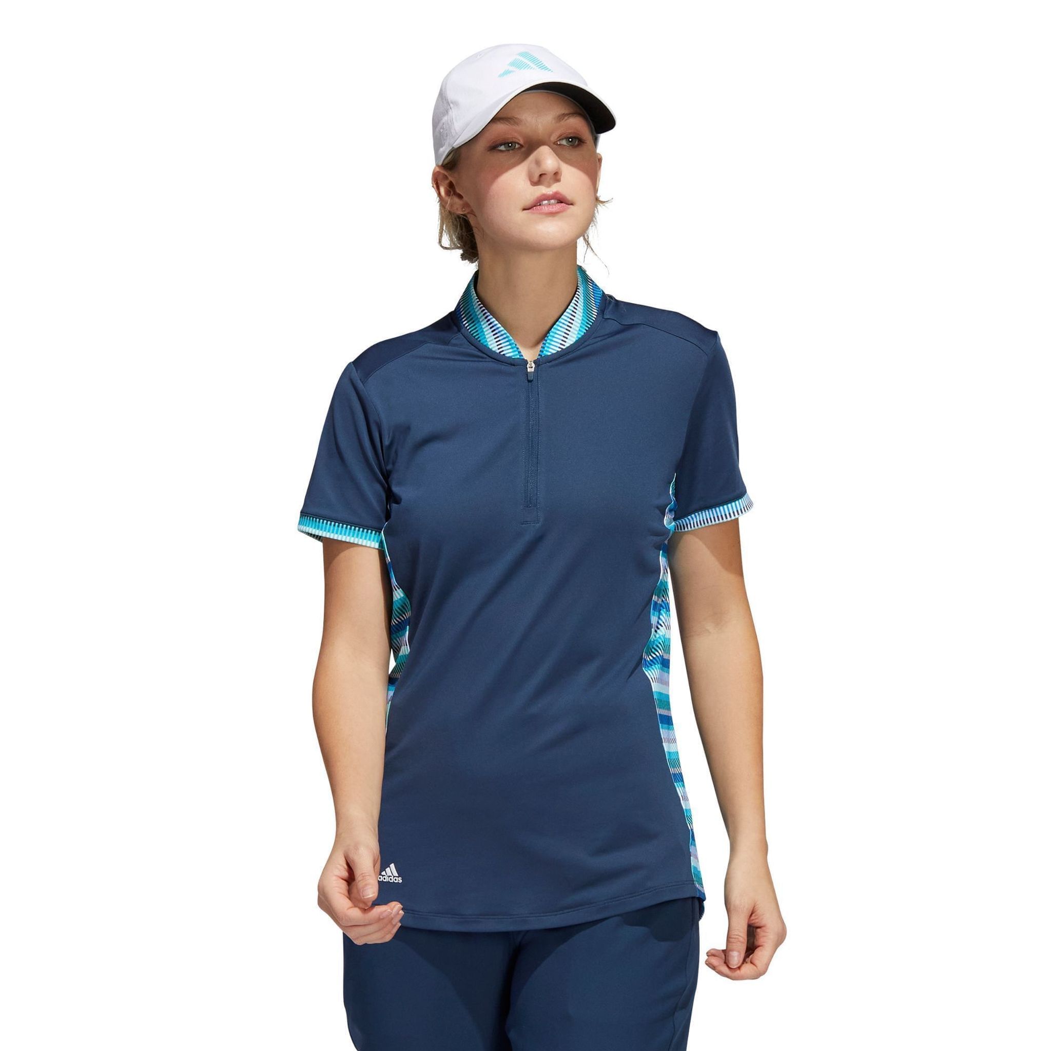 Adidas W Polo Ultimate 365 Printed Crew Blu Navy XS Donna