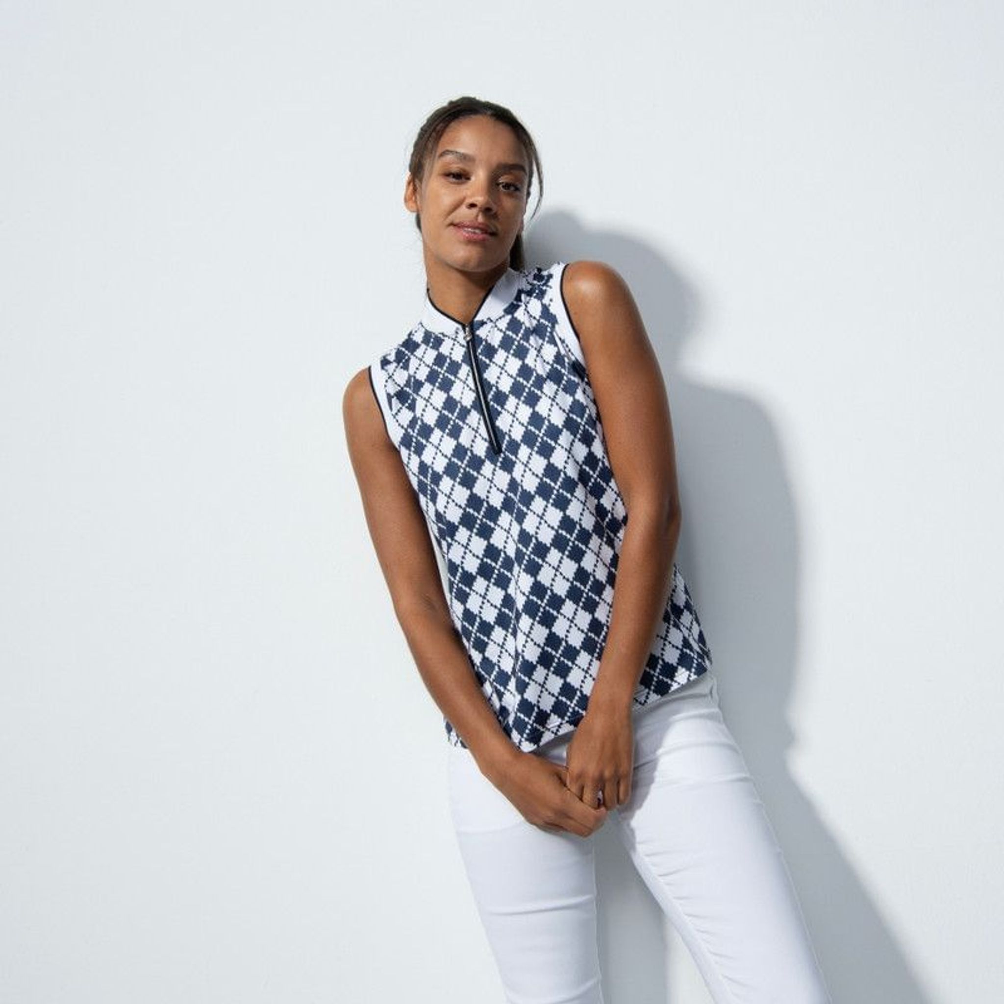 Polo senza maniche Abruzzo Argyle da donna Daily Sports