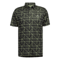Adidas M Polo Jaquard Lines Nero/Lime Pulse Uomo