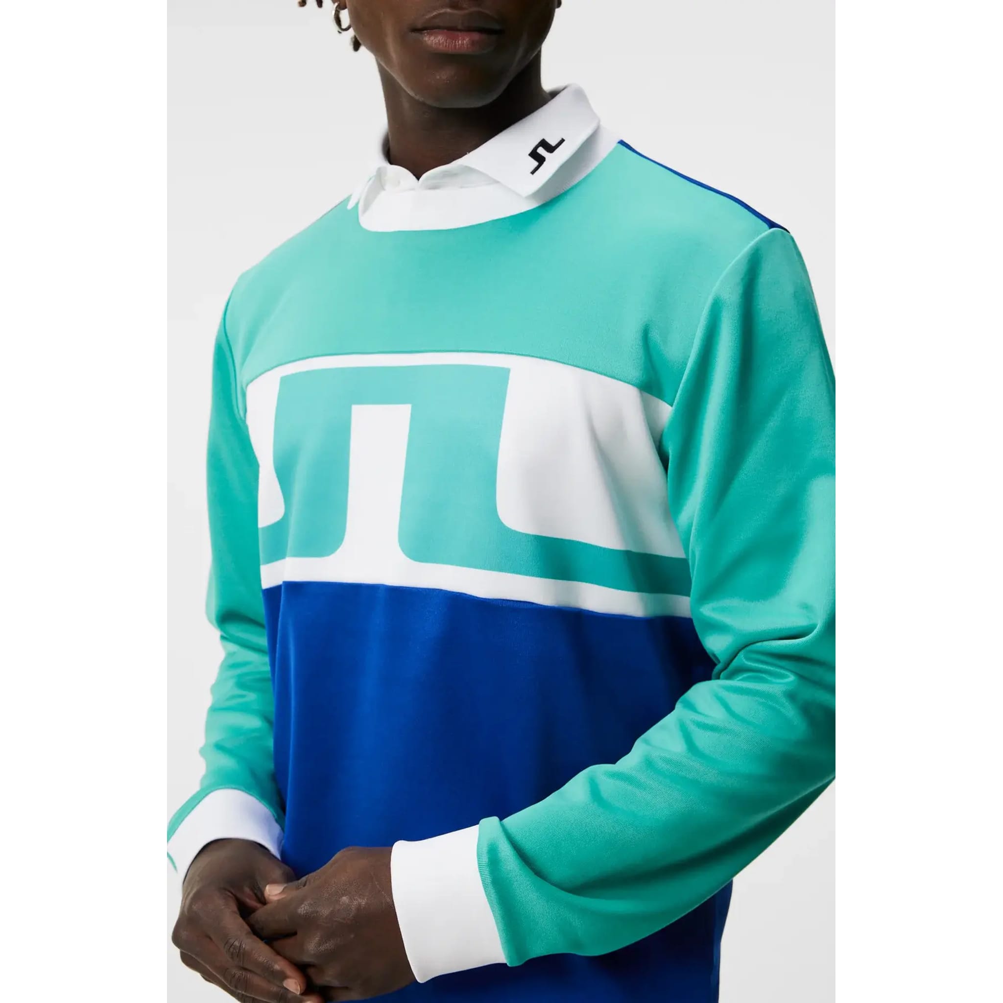 J. Lindeberg Jones Maglione Uomo Bright Aqua Uomo