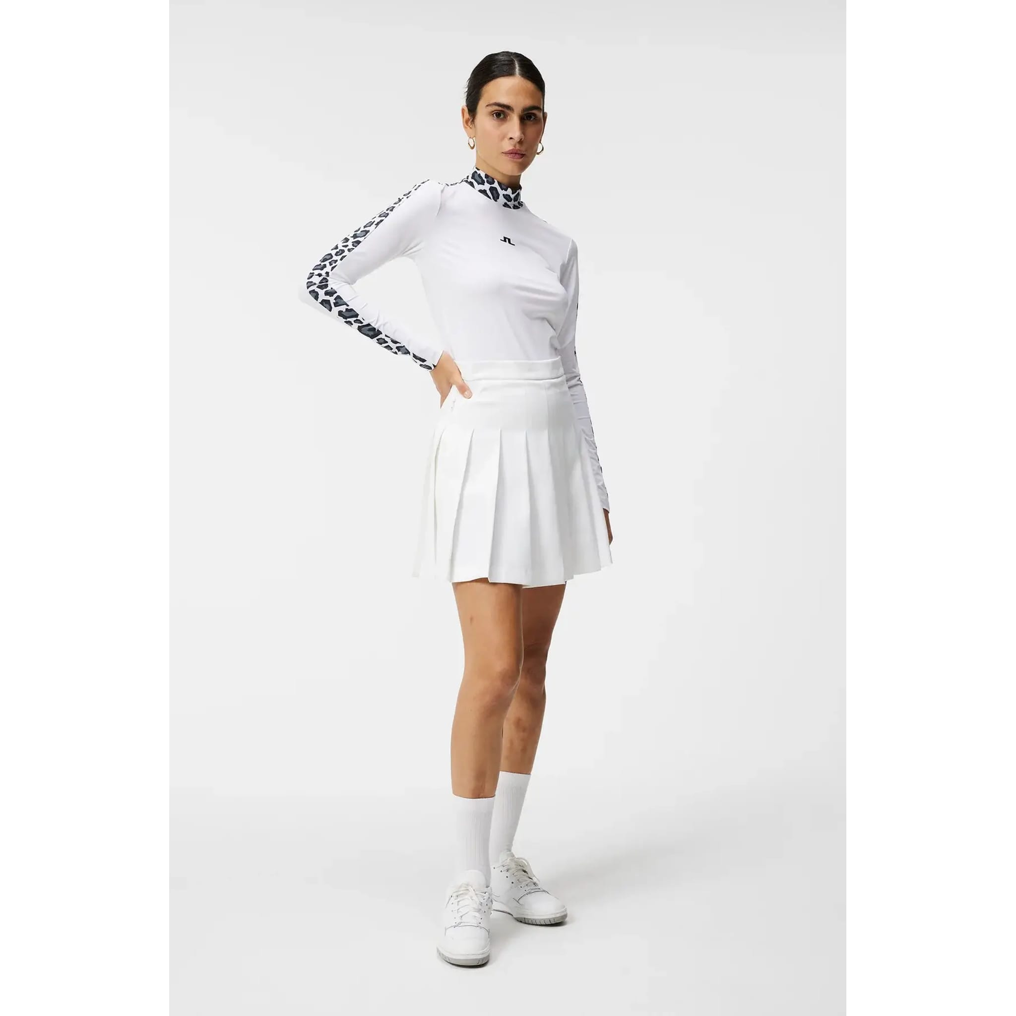 J. Lindeberg W Camille Top a compressione bianco da donna