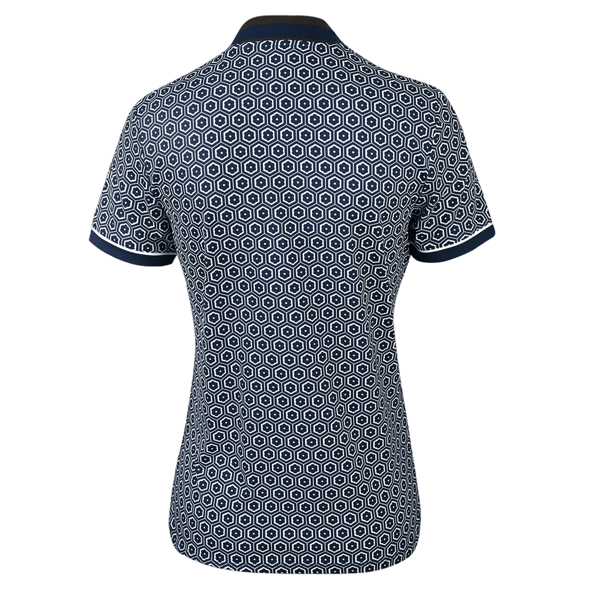 Polo da golf da donna con stampa Geo Penguin originale