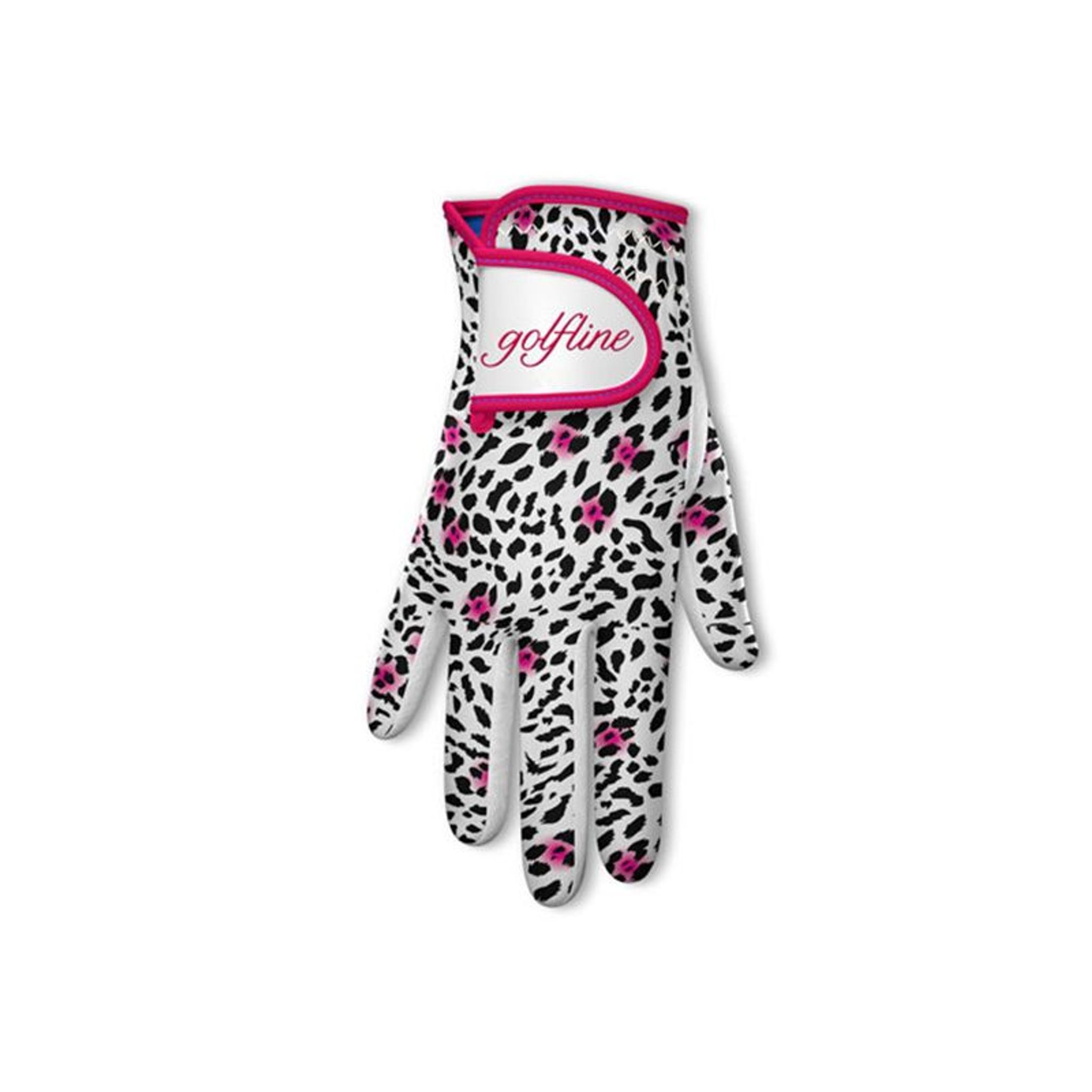 Guanto da golf Golfline W rosa leopardato da donna LH S da donna