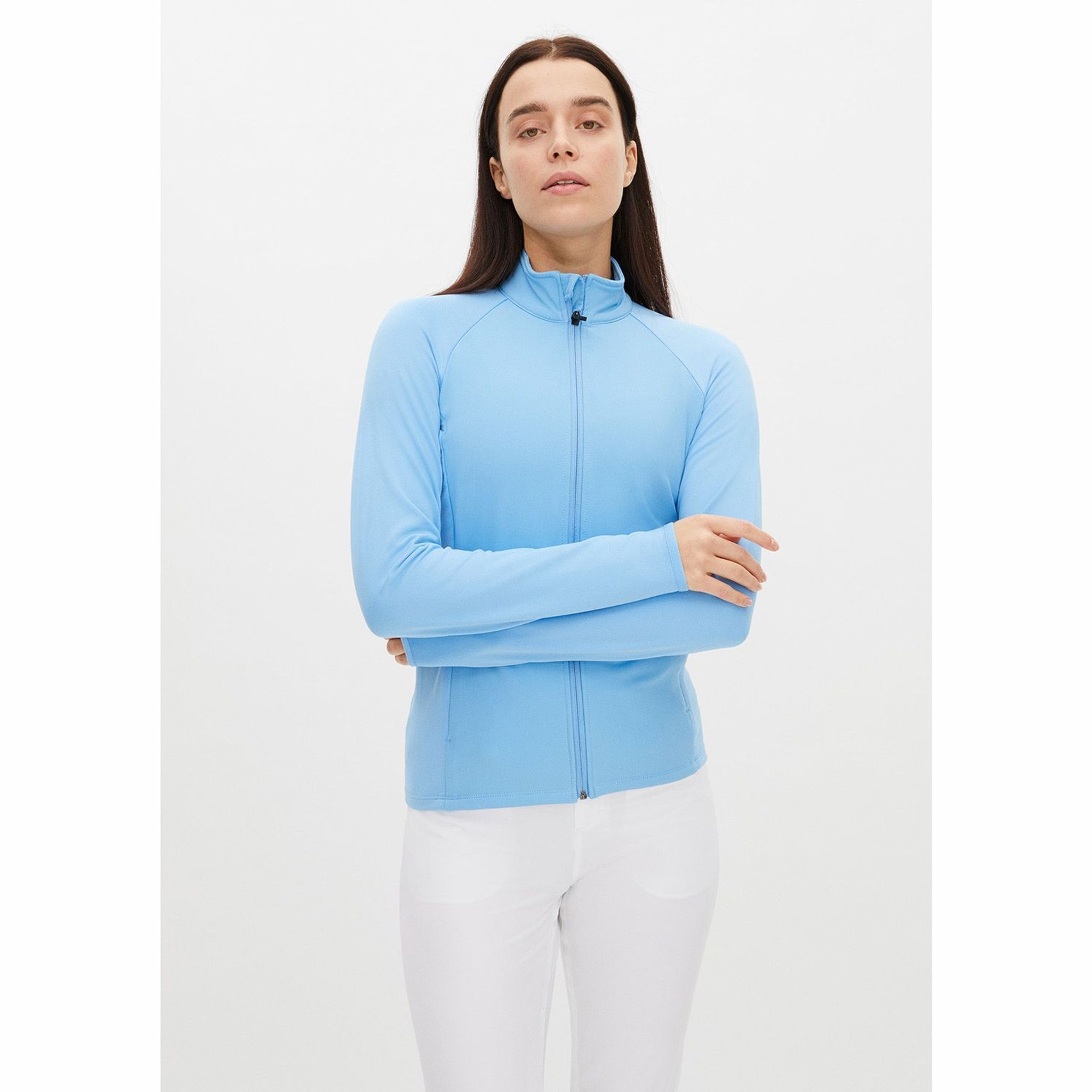 Giacca da golf Röhnisch Aimi Midlayer da donna, blu celeste XL da donna