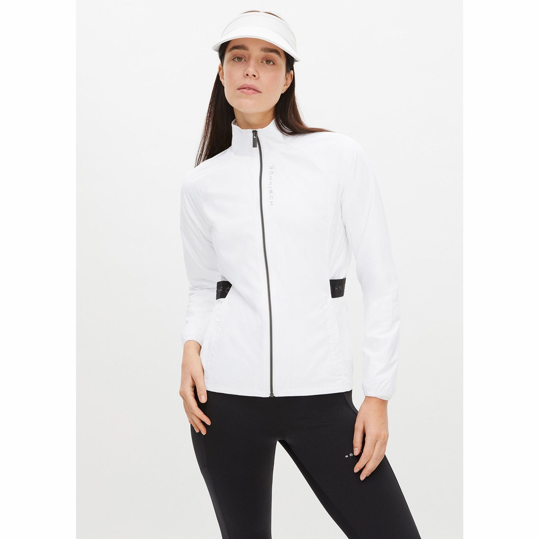 Giacca antivento da golf Röhnisch Miles da donna, colore bianco puro XXXL da donna