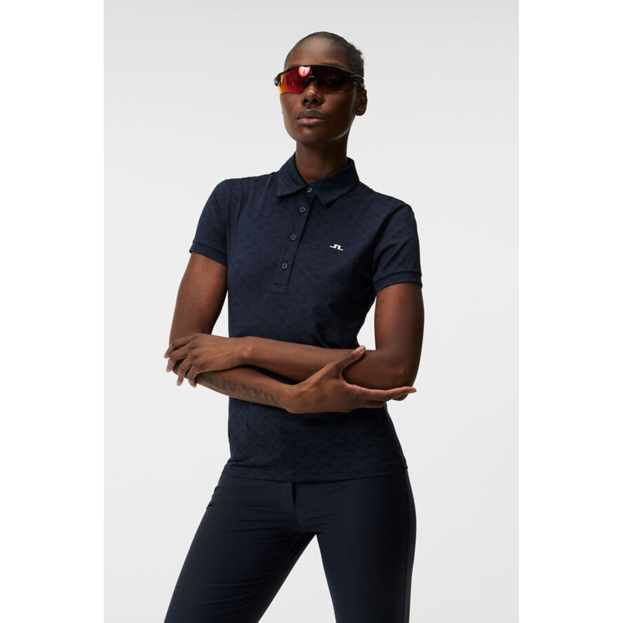 J. Lindeberg Alaya Jacquard Polo Shirt Donna