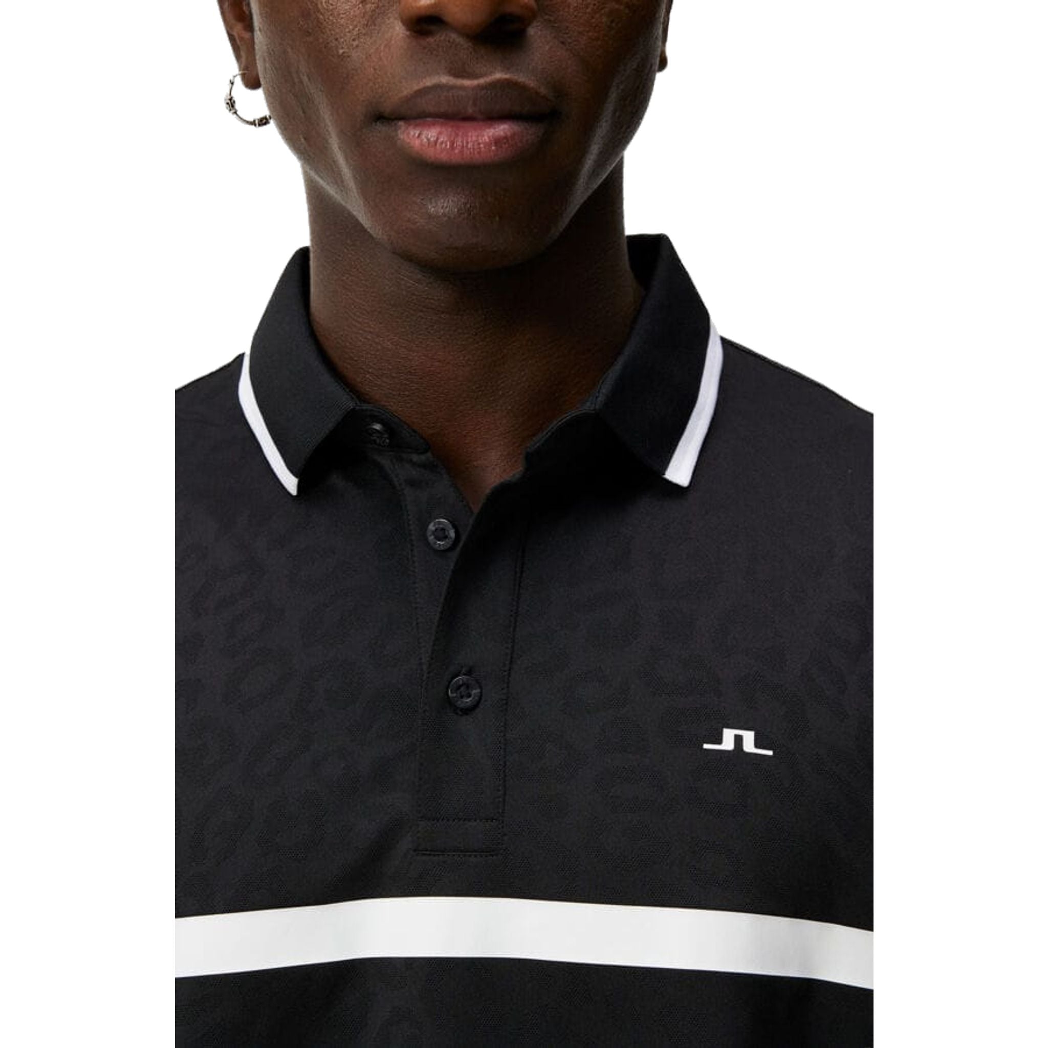 J. Lindeberg Boswell Regular Jacquard Poloshirt Herren