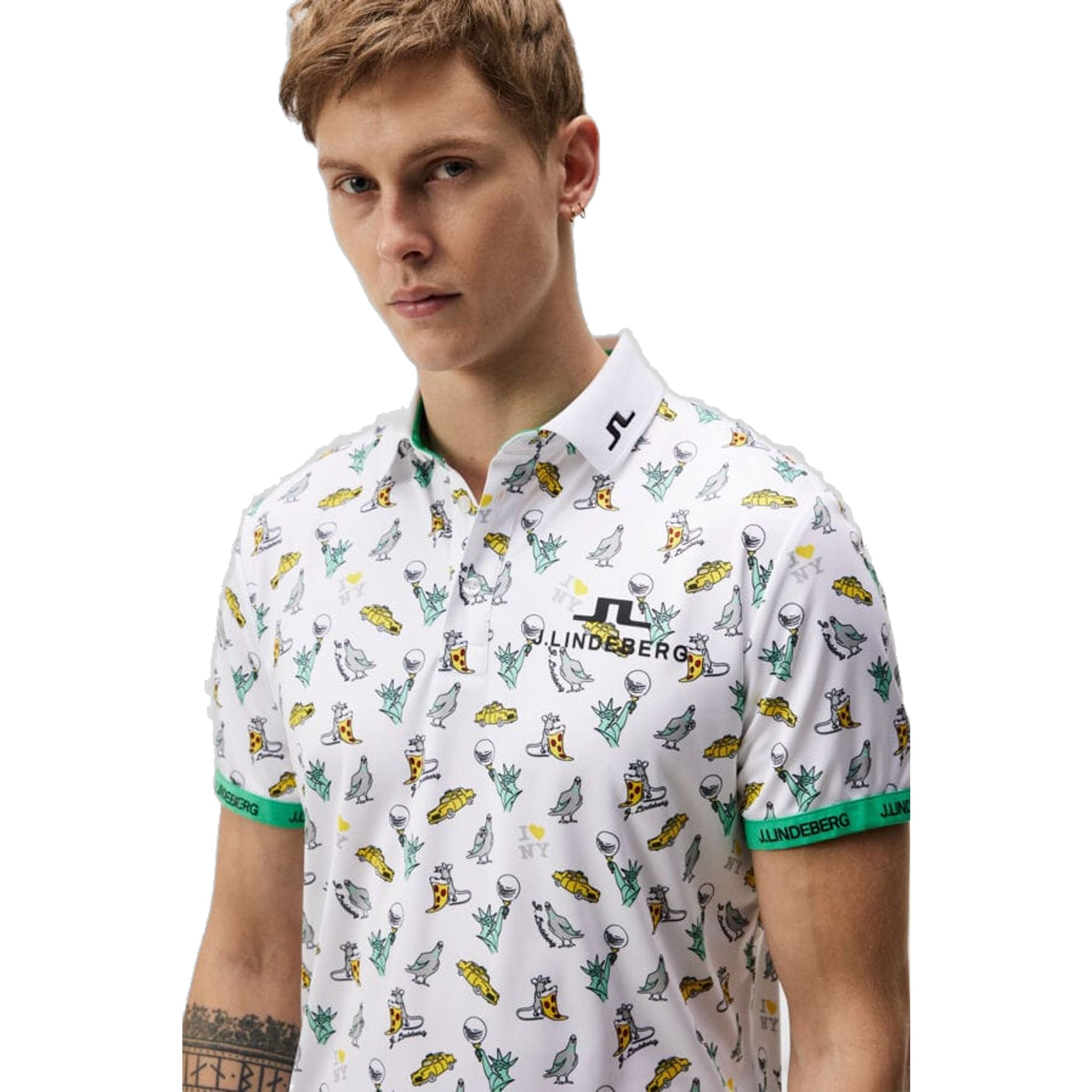 J. Lindeberg KV Print Poloshirt Herren