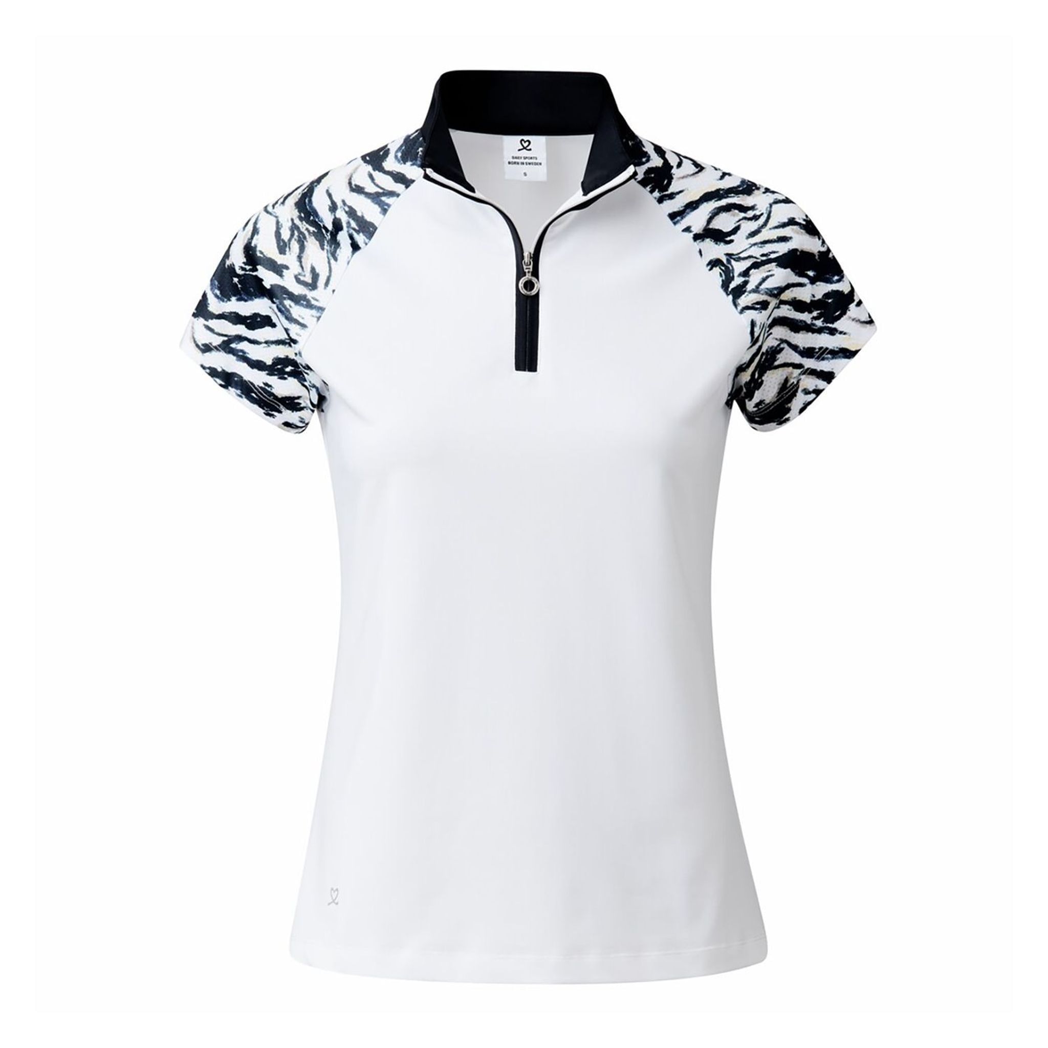 Polo da donna in jersey a maniche corte con lenti sportive giornaliere