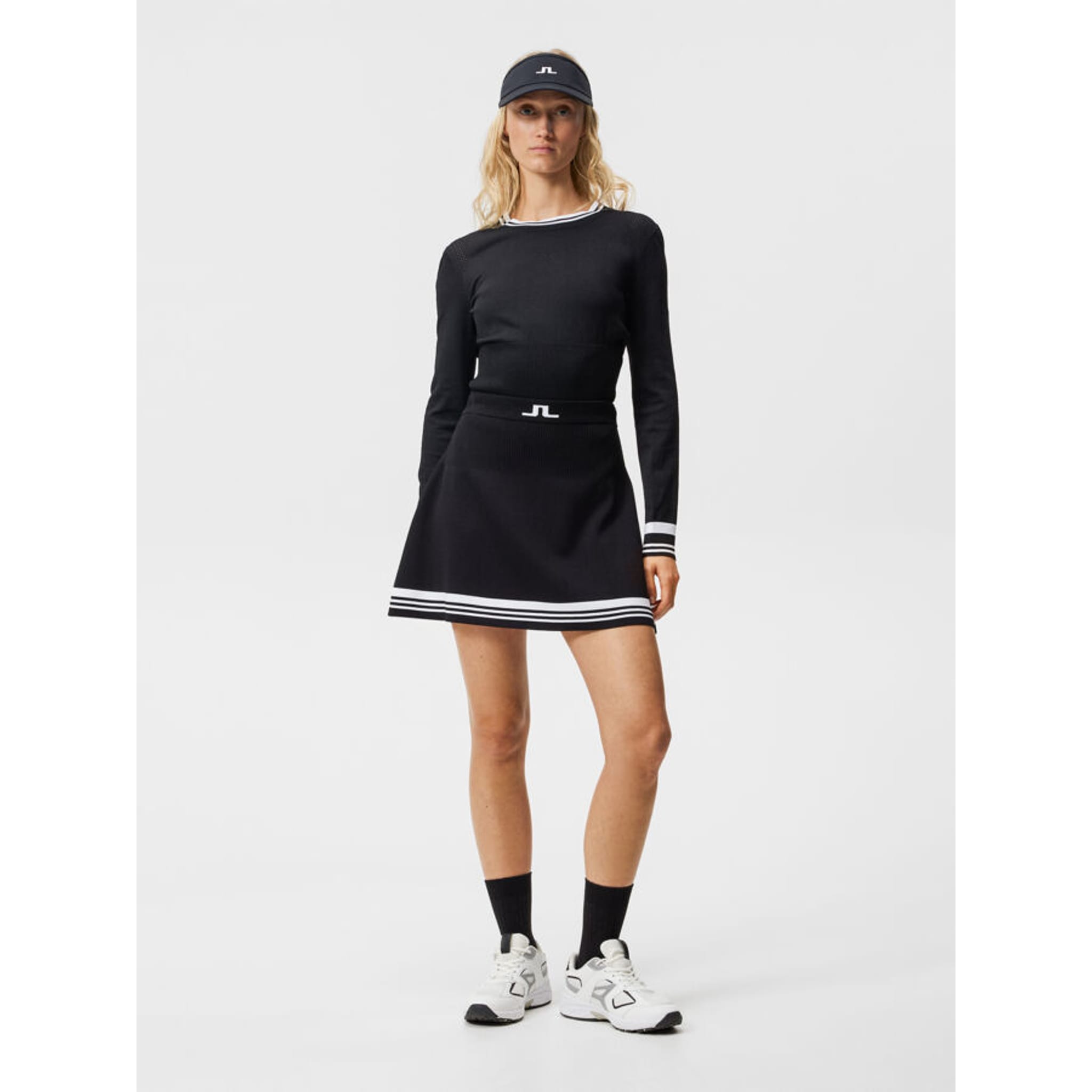 Gonna-pantalone in maglia a righe Frida di J. Lindeberg da donna