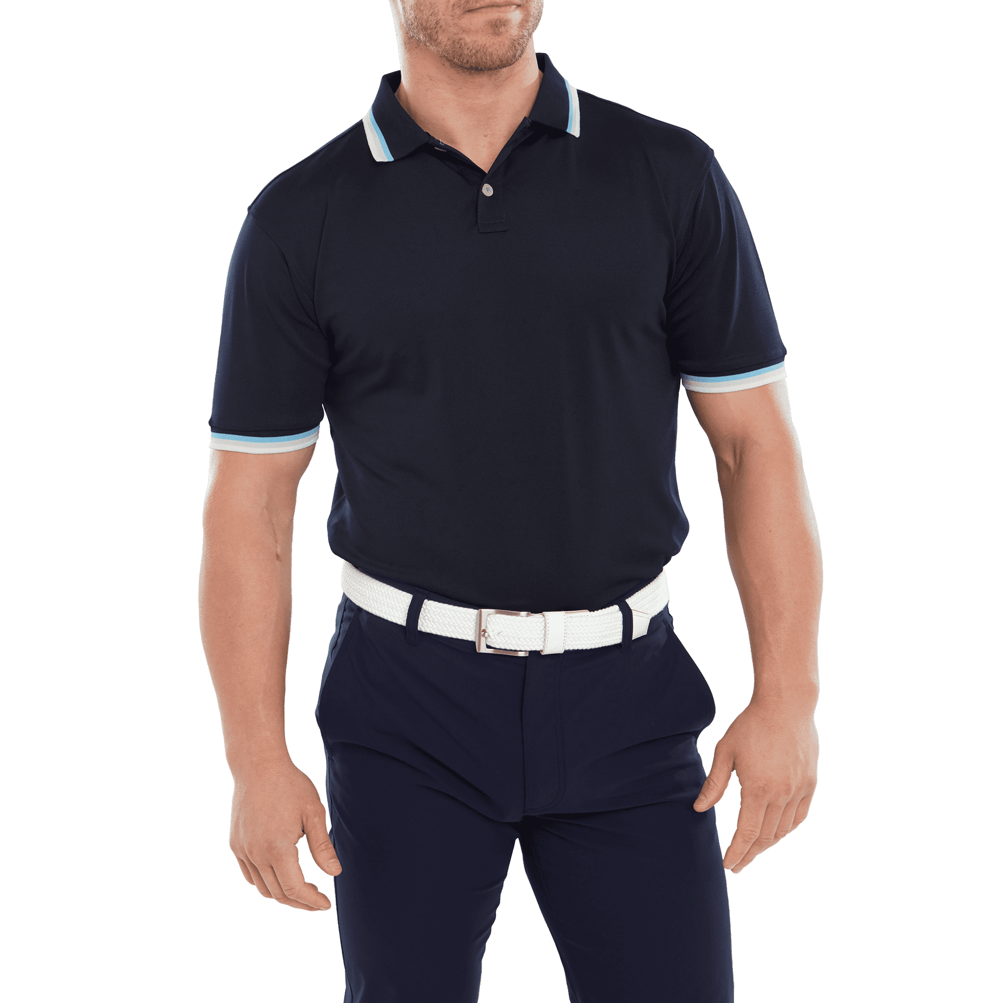 Polo da uomo con bordino solido Footjoy