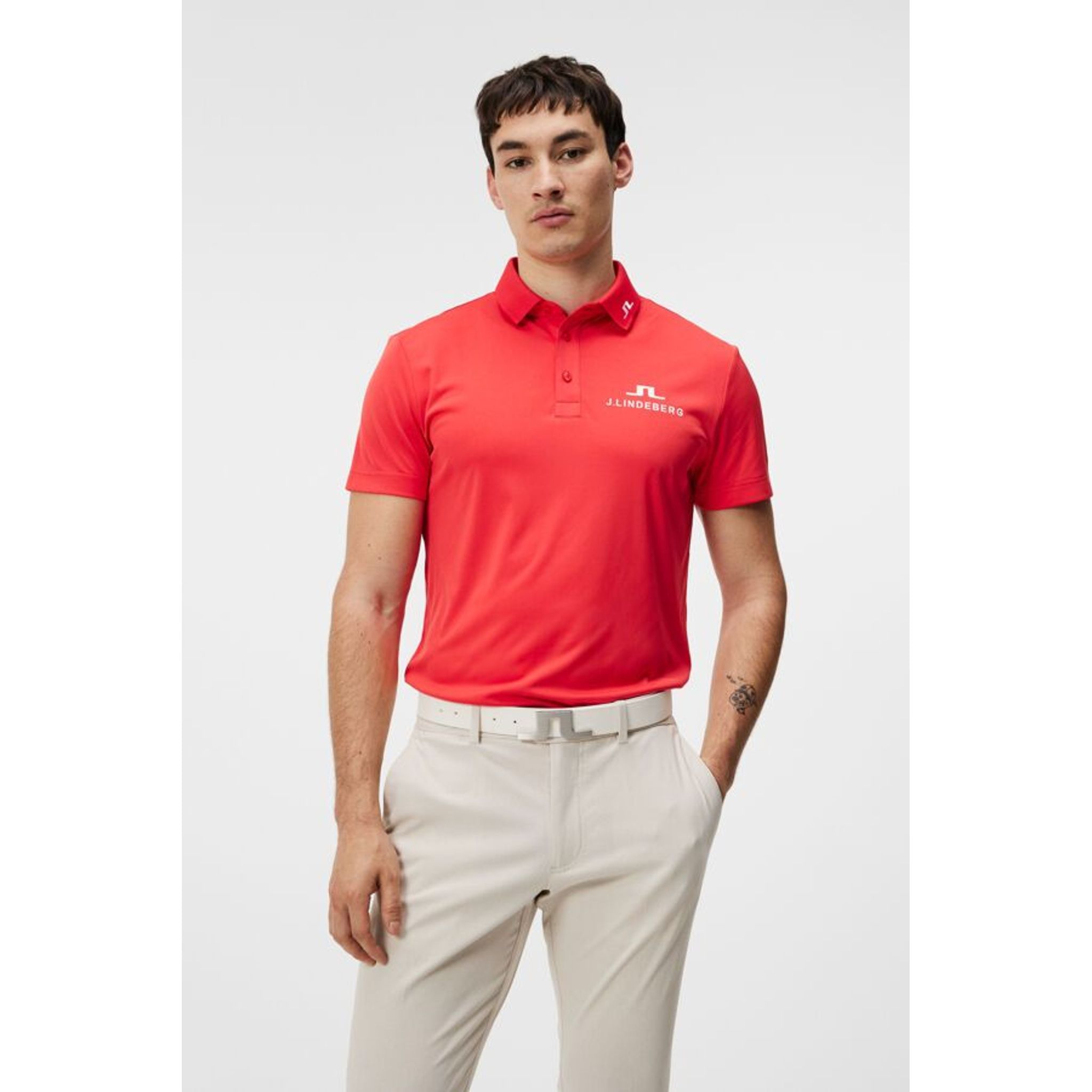 Polo da golf solida J. Lindeberg KV Tour