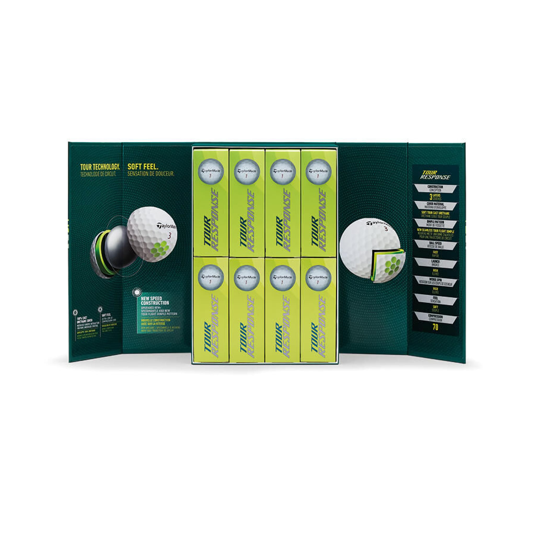 TaylorMade Tour Response 3+1 Box (48 pezzi) Palline da golf