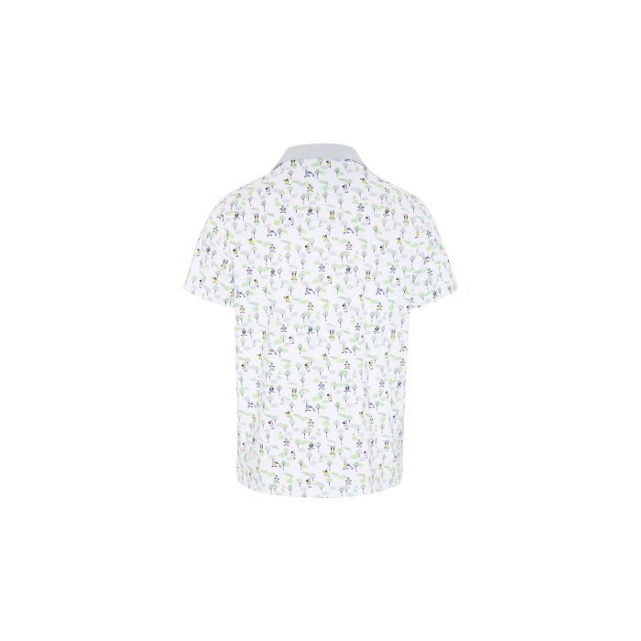 Polo originale da uomo con stampa a blocchi di colore Penguin Pete 'N The Course