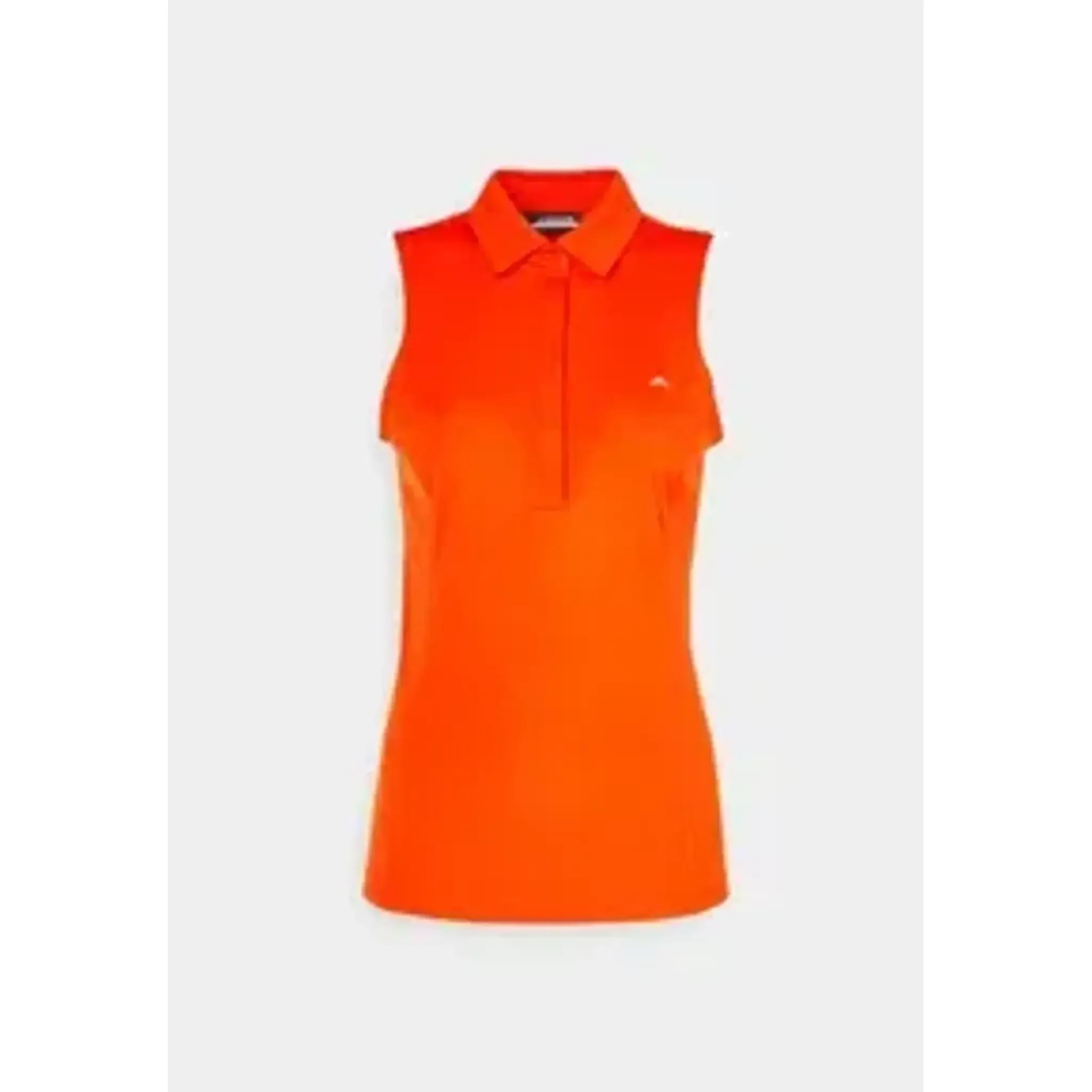 J. Lindeberg W Dena Top da golf senza maniche Tangerine Tango da donna