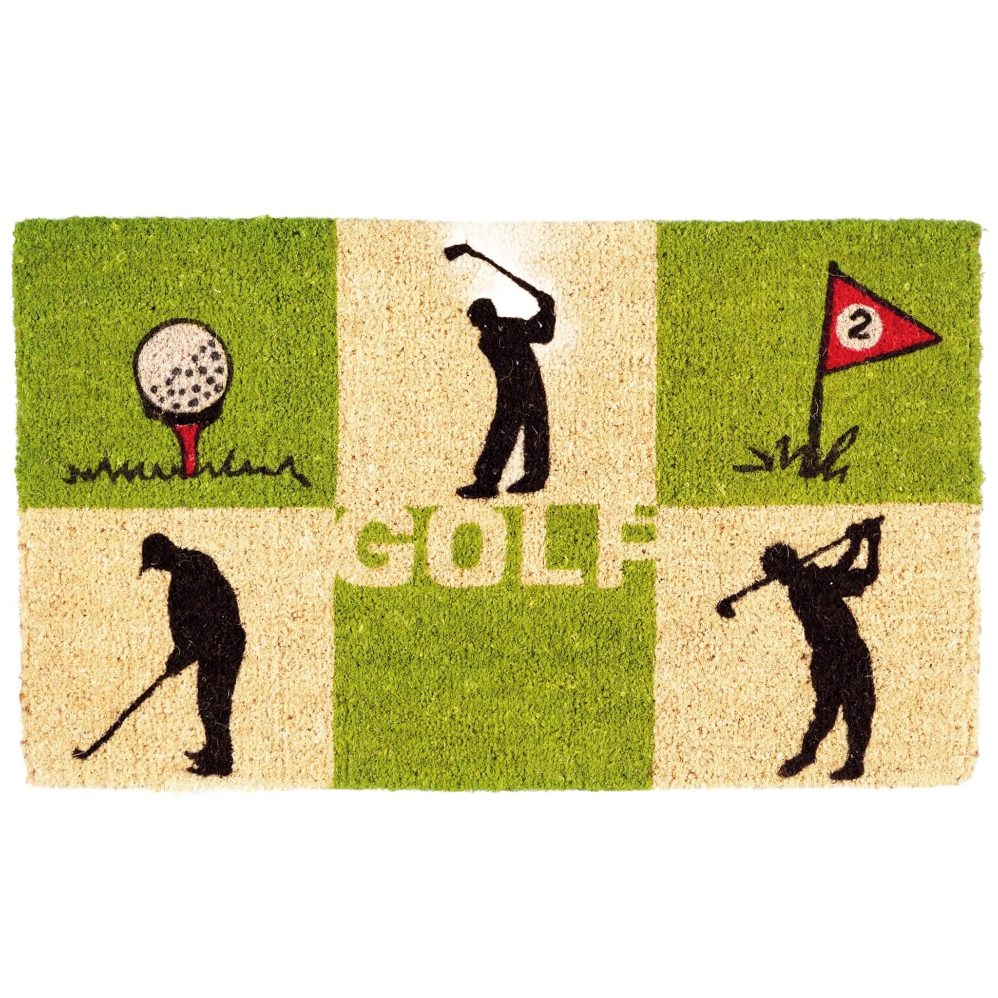 Sportiques Golfgeschenke Kokos-Fußmatte Golf ca. 70 x 50 cm