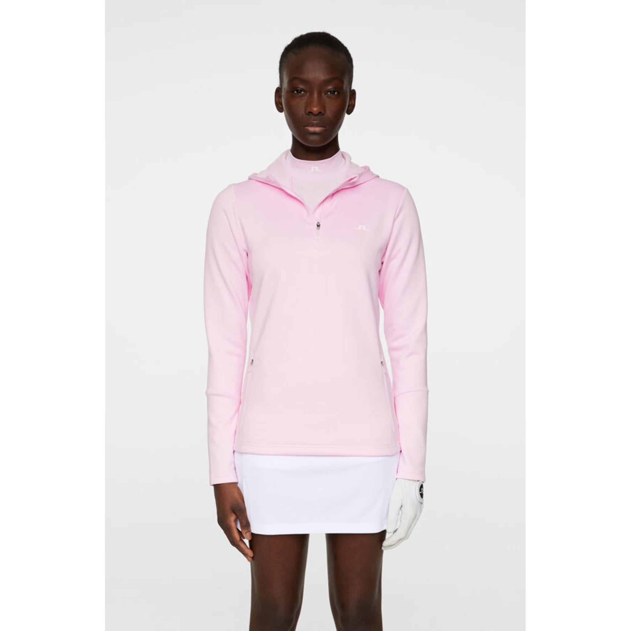 Felpa con cappuccio e zip a un quarto J. Lindeberg W Aerial da donna
