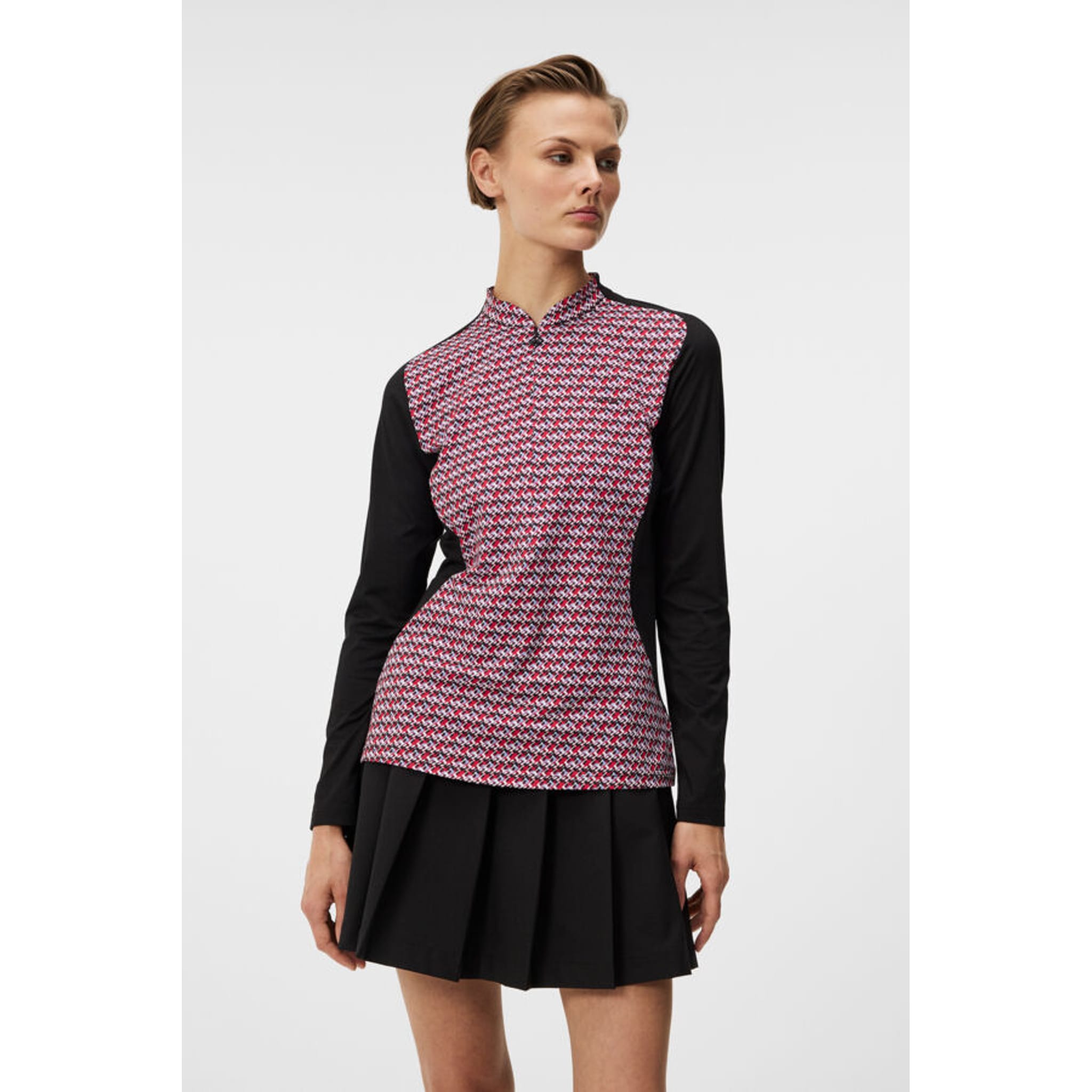 J. Lindeberg Marilyn Half Zip Mid Layer Donna Nero Donna