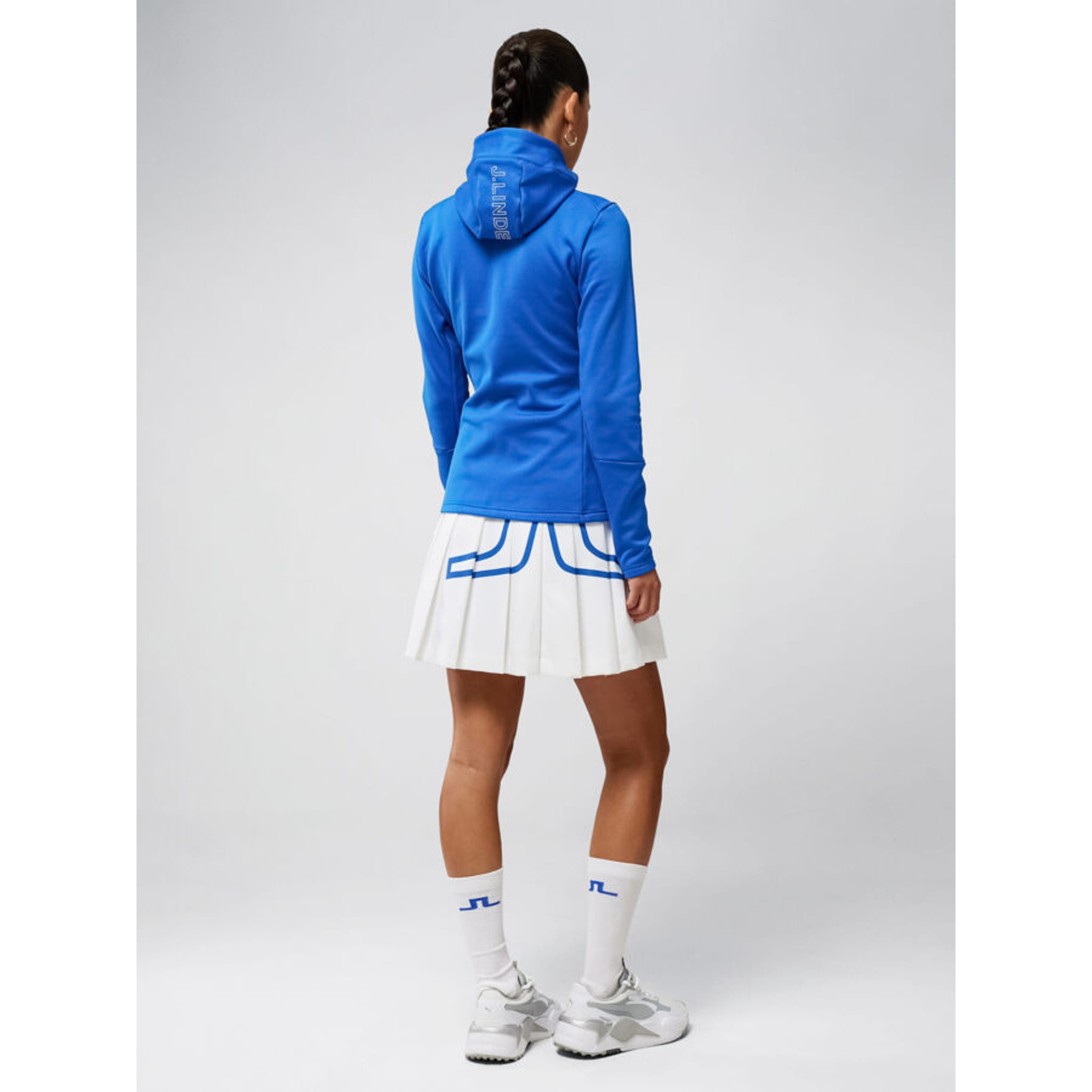 J. Lindeberg Aerial Hood Golf Maglione Blu Nautico Donna Donna