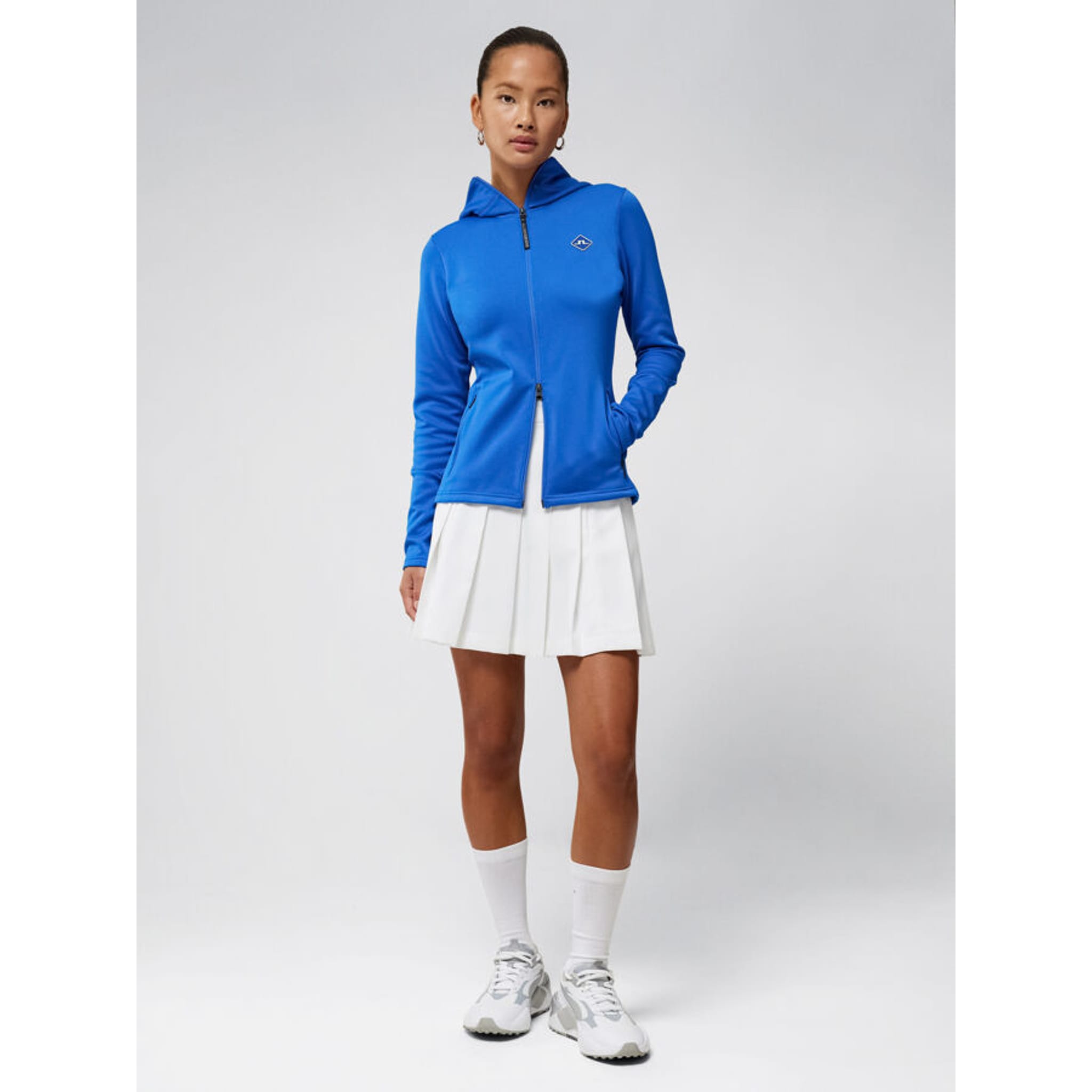 J. Lindeberg Aerial Hood Golf Maglione Blu Nautico Donna Donna