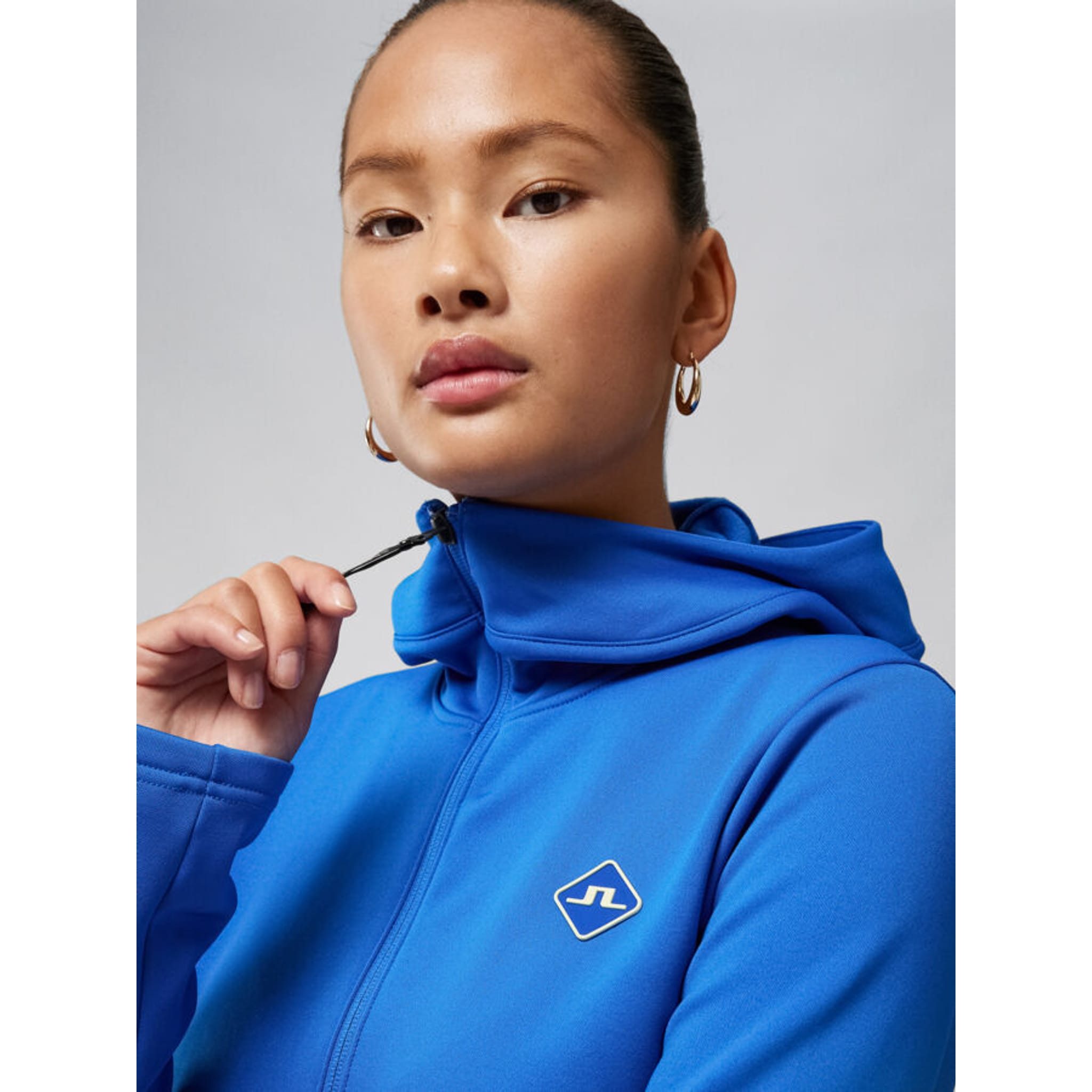 J. Lindeberg Aerial Hood Golf Maglione Blu Nautico Donna Donna