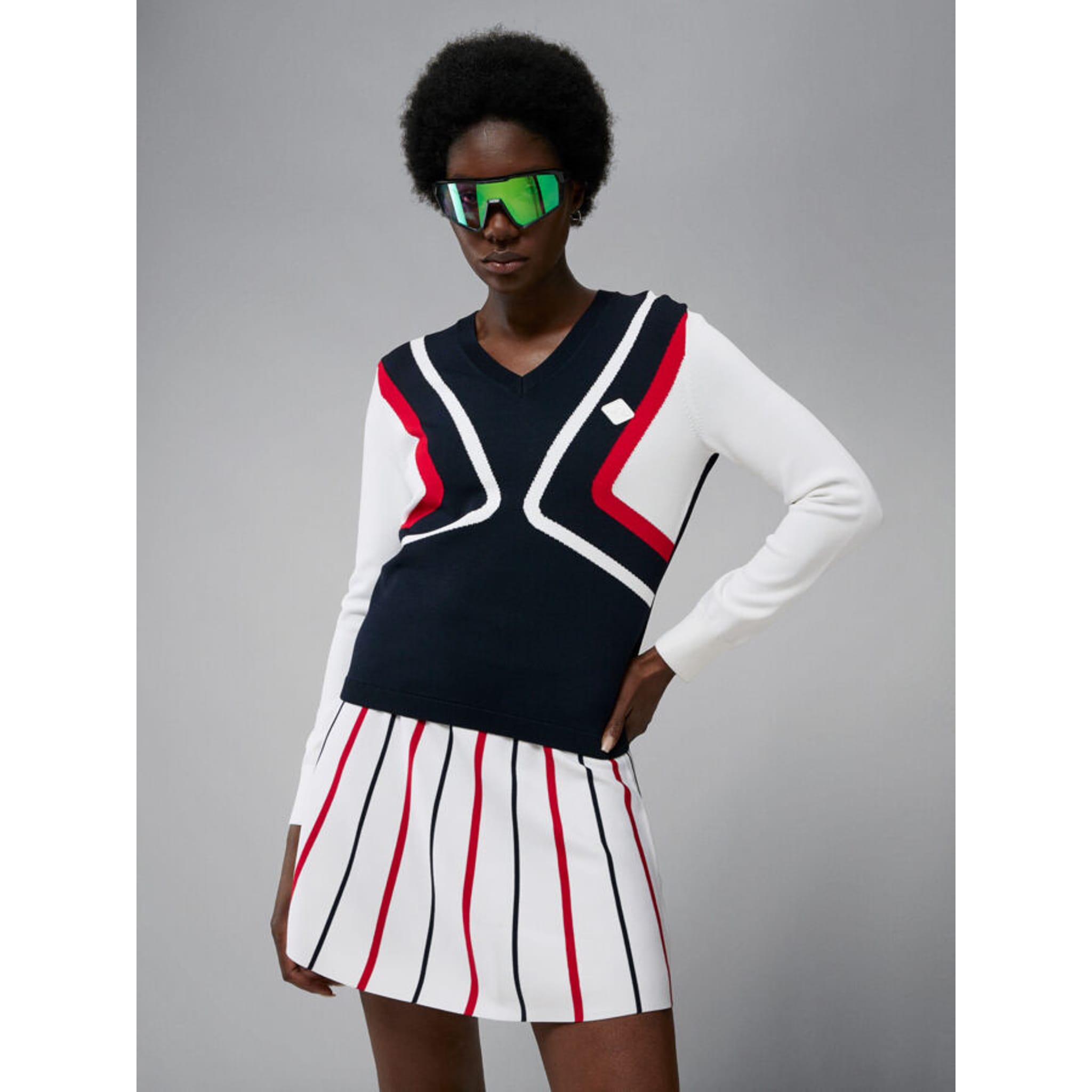 J. Lindeberg Celine Maglione da golf lavorato a maglia JL Navy Donna Donna