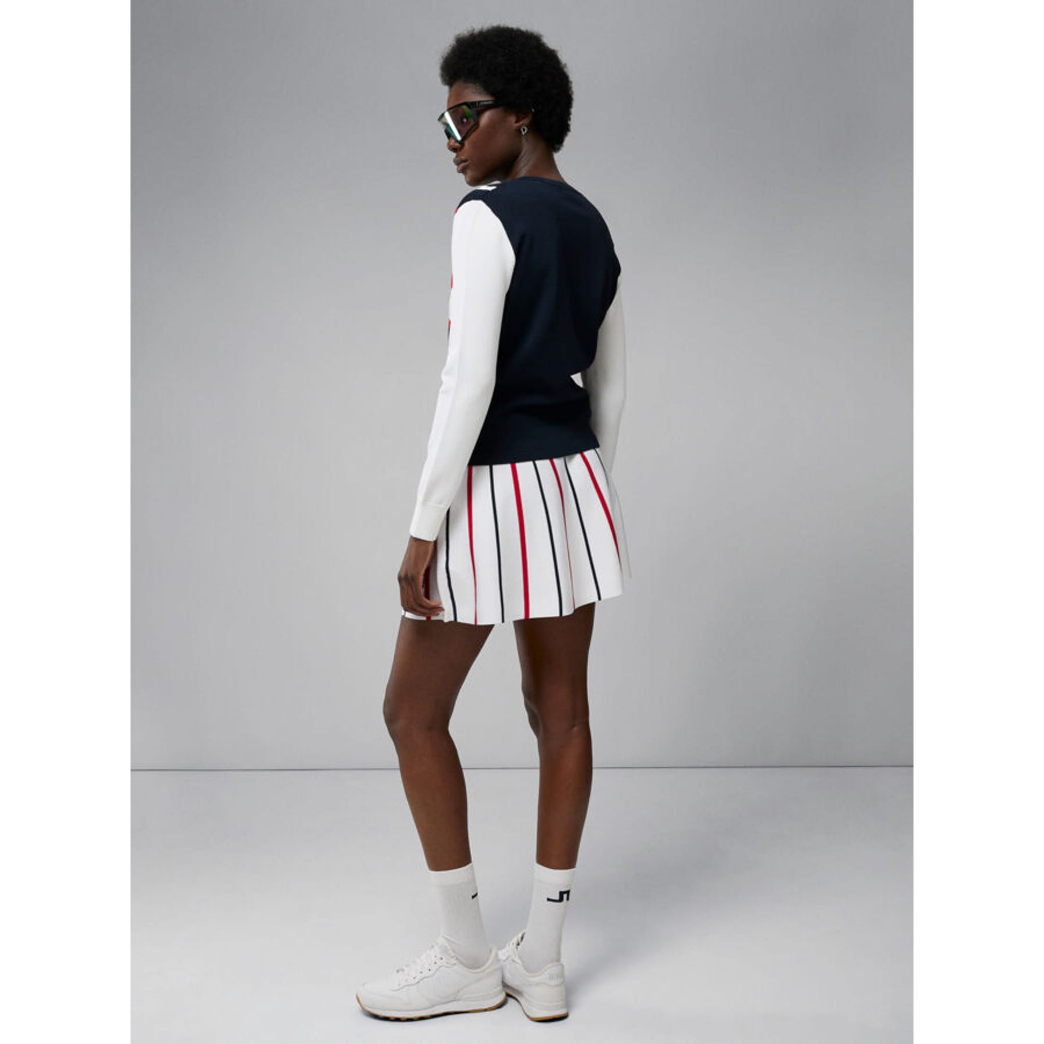 J. Lindeberg Celine Maglione da golf lavorato a maglia JL Navy Donna Donna