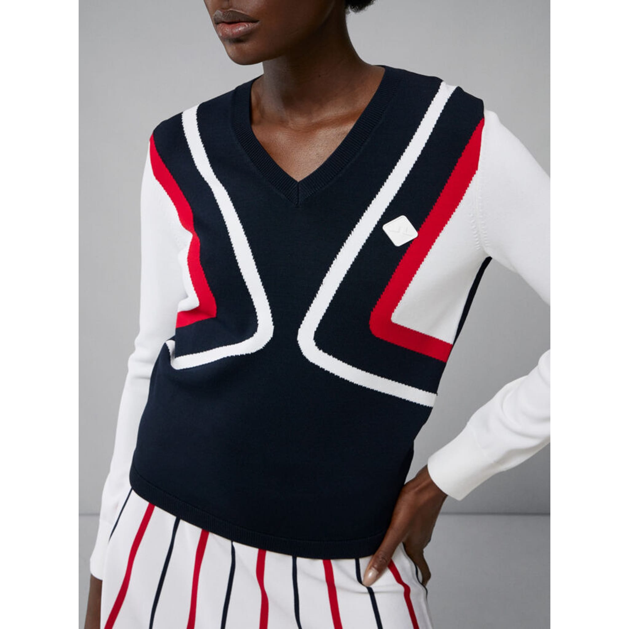 J. Lindeberg Celine Maglione da golf lavorato a maglia JL Navy Donna Donna
