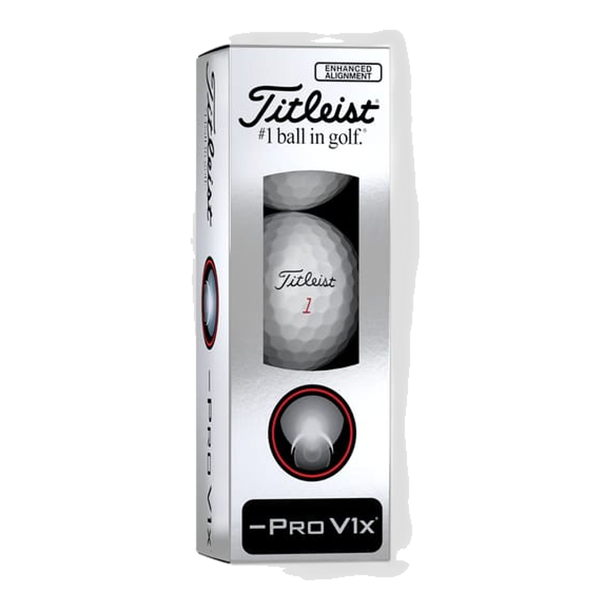 Titleist Pro V1x Palline da golf con allineamento allungato a sinistra Dash