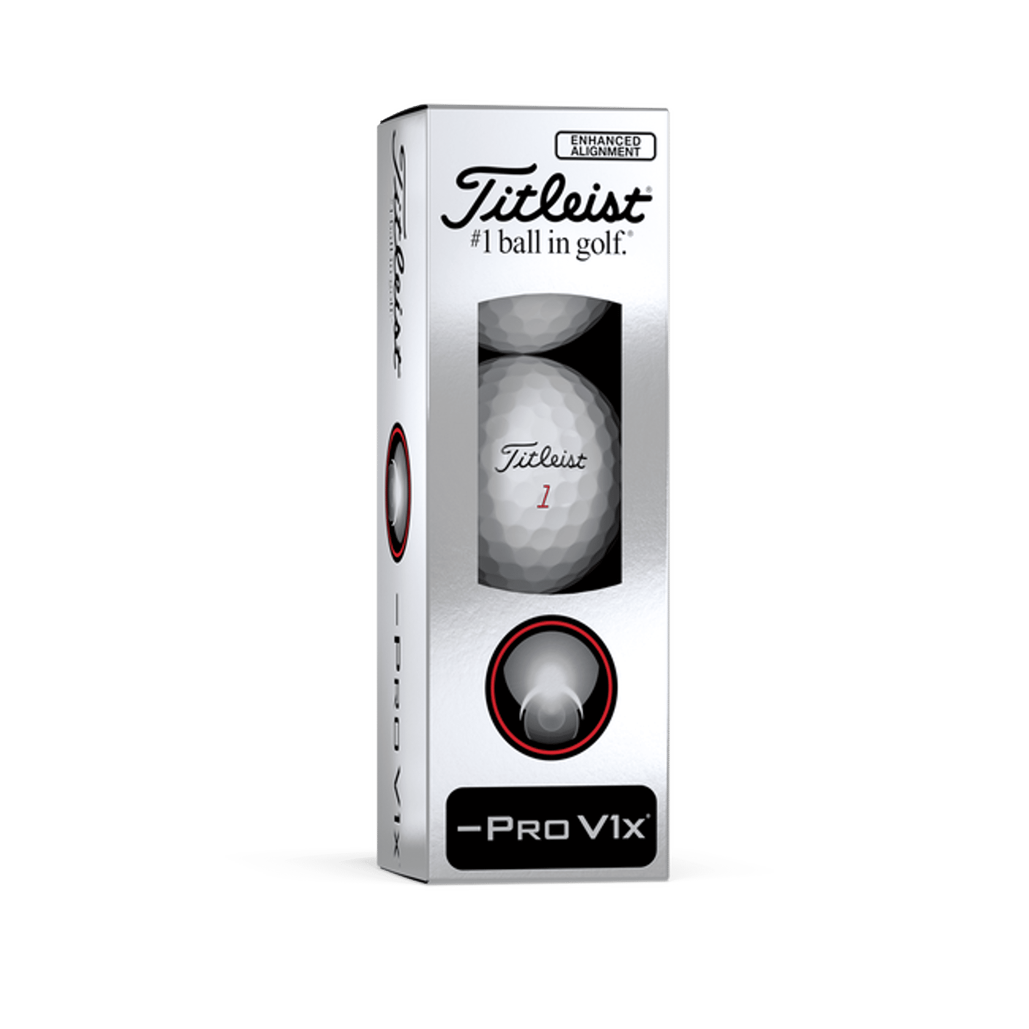 Titleist Pro V1x Palline da golf con allineamento allungato a sinistra Dash