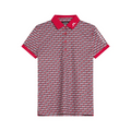 Polo J. Lindeberg Tour Tech Print da donna JLMicro Bridge Rose Red da donna