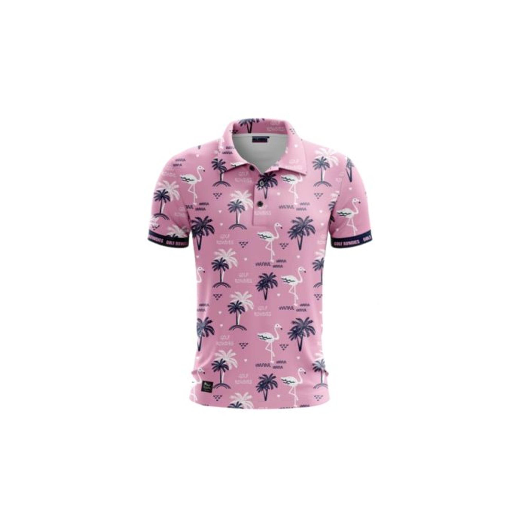 Golf Rowdies Flamingos & Palm trees Polo Herren