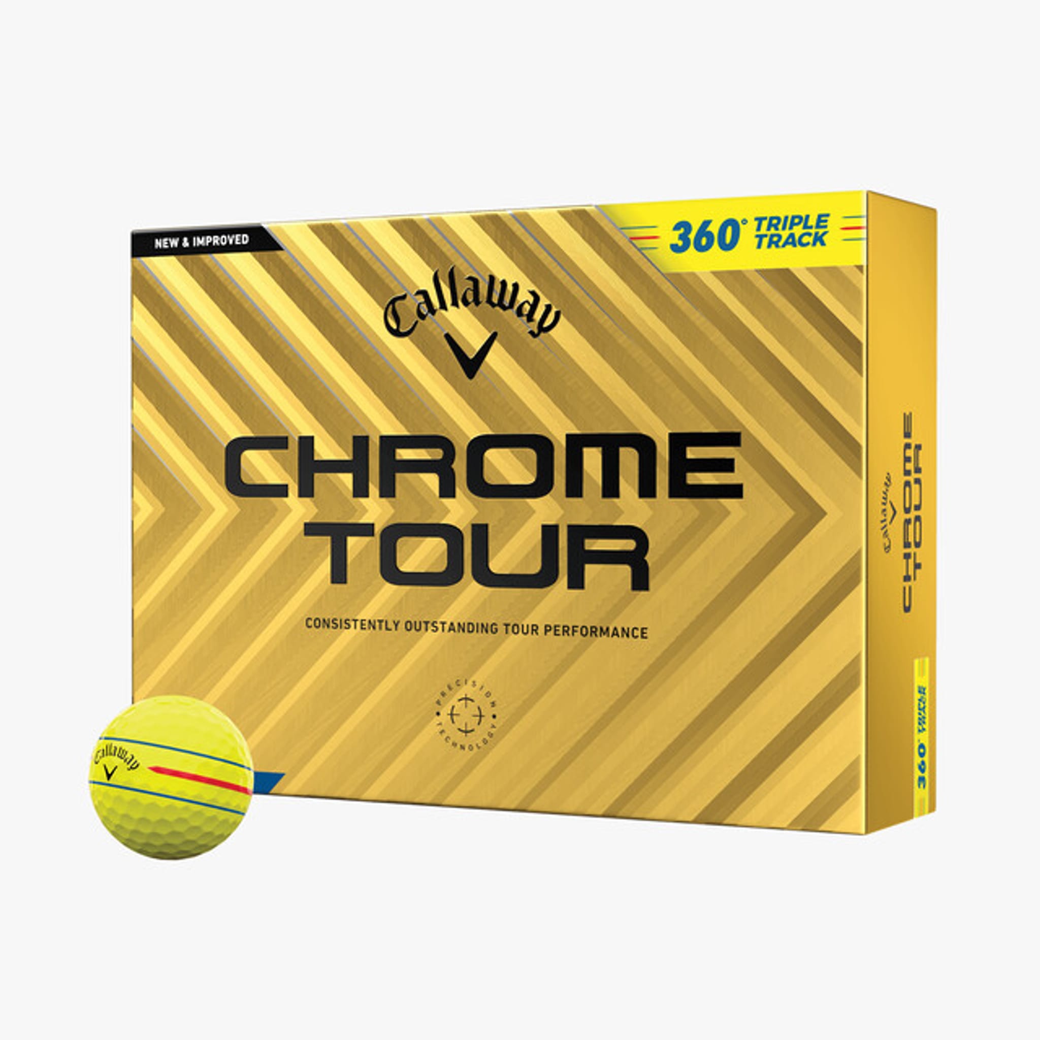 Palline da golf Callaway cromate morbide a tripla pista (2024)