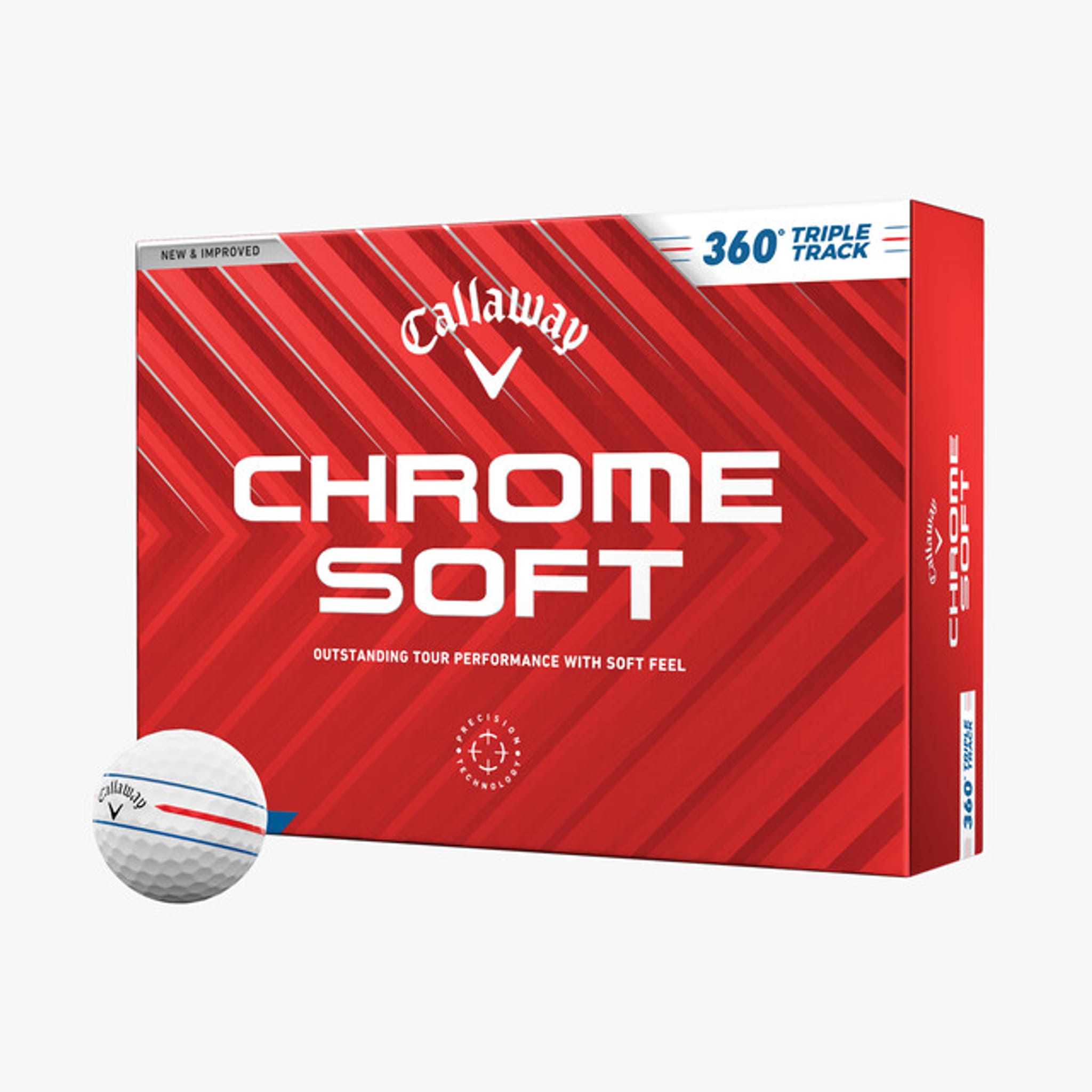 Palline da golf Callaway cromate morbide a tripla pista (2024)