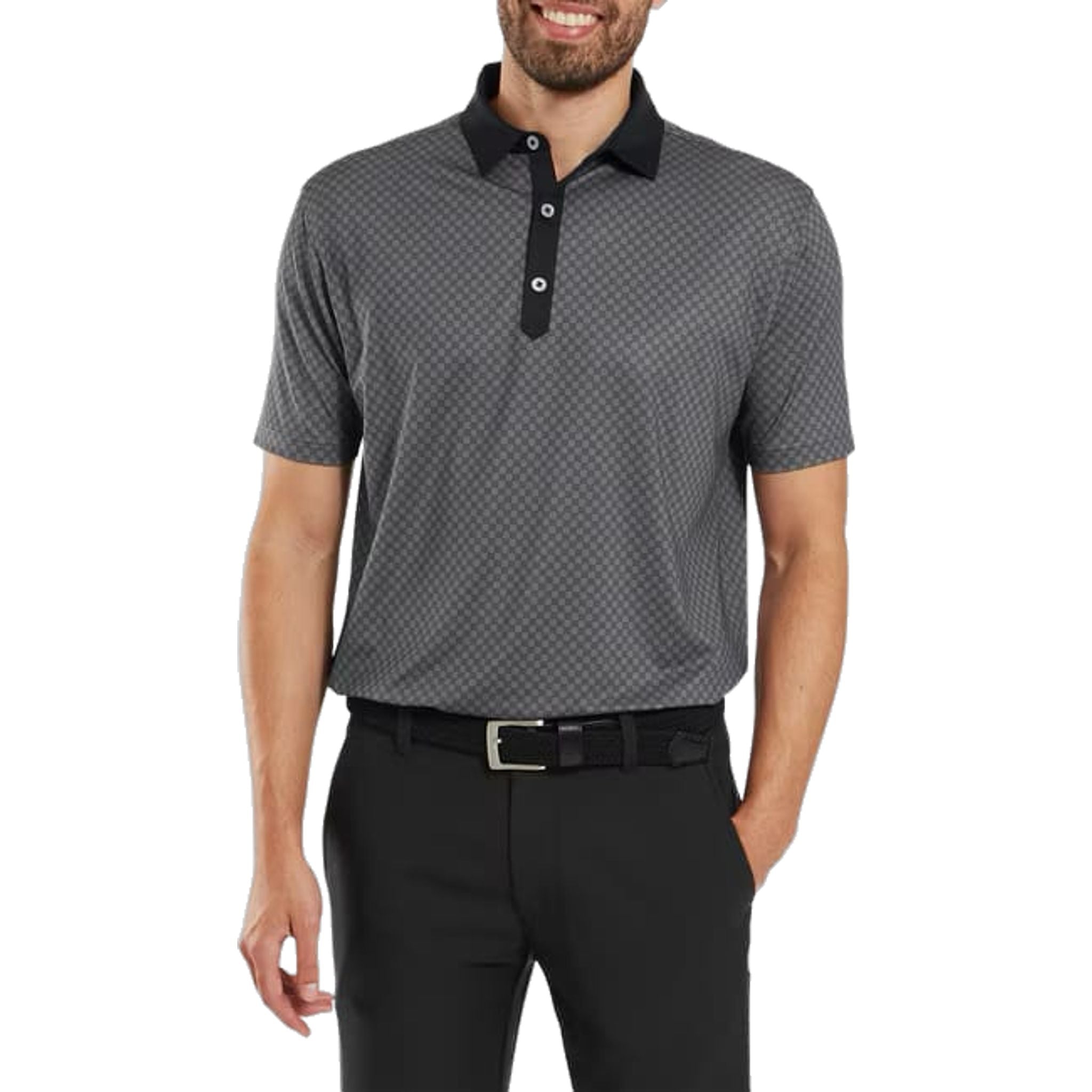 Polo da uomo Footjoy Checker Jacquard
