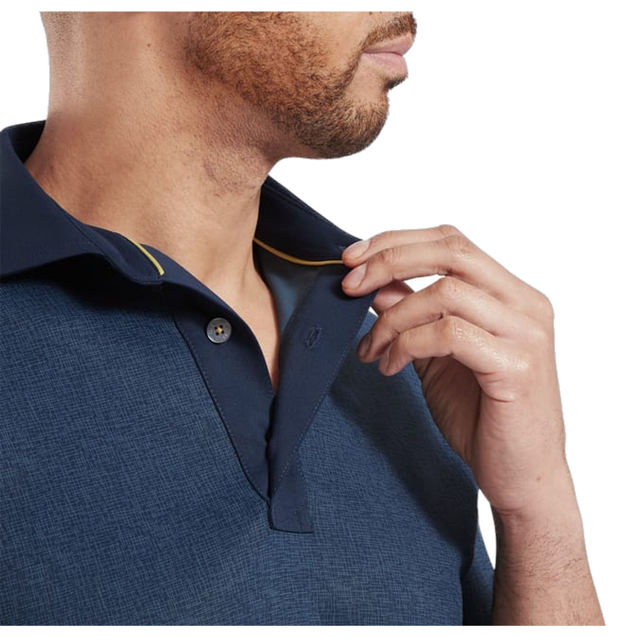 Polo da uomo con stampa a trama incisa Footjoy