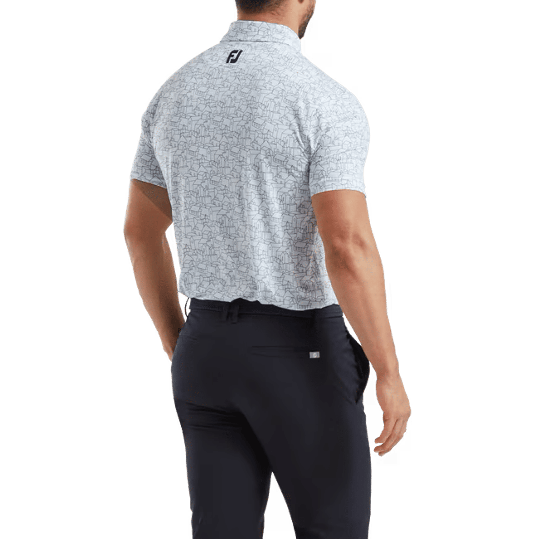 Footjoy Scottish Town Print Polo Herren