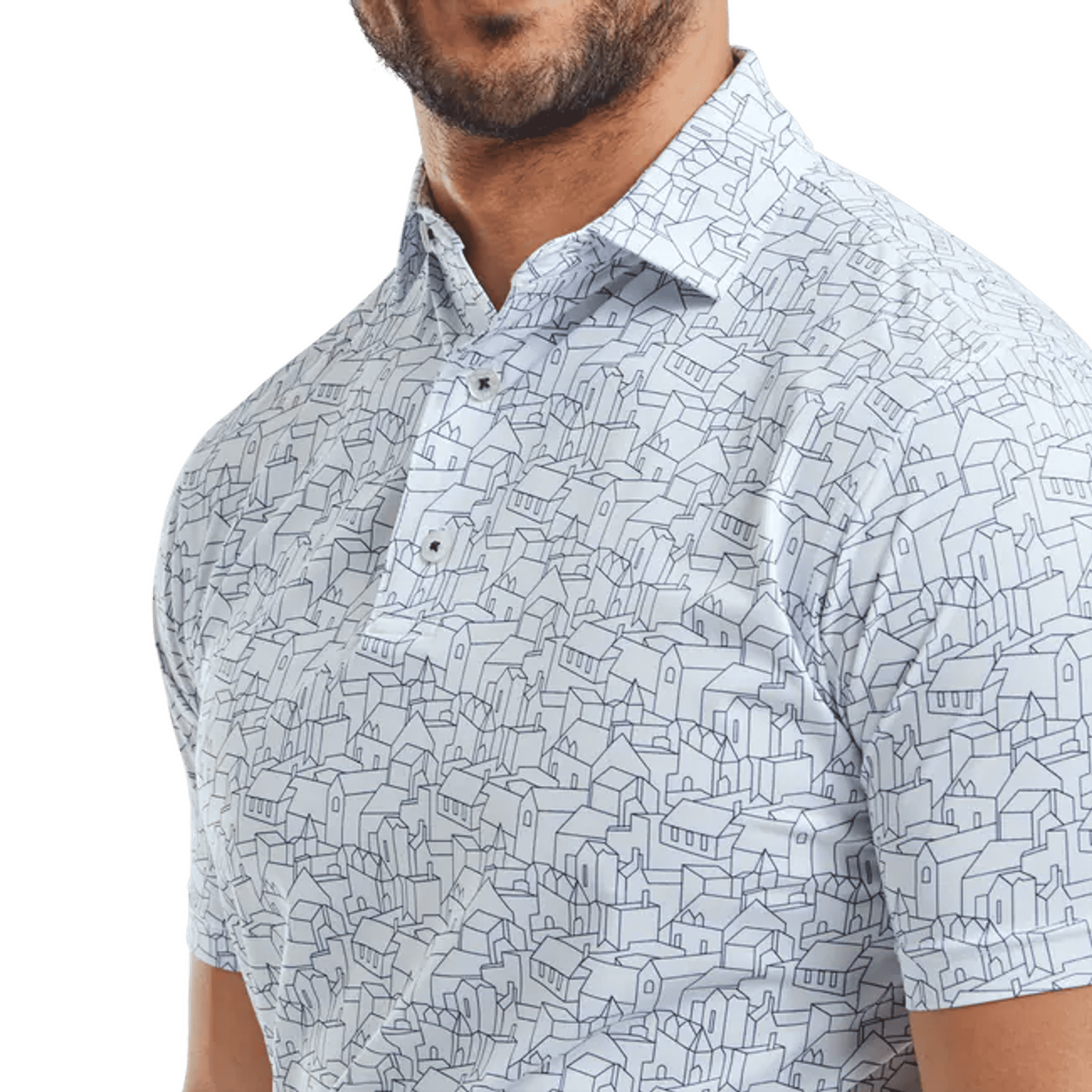 Footjoy Scottish Town Print Polo Herren