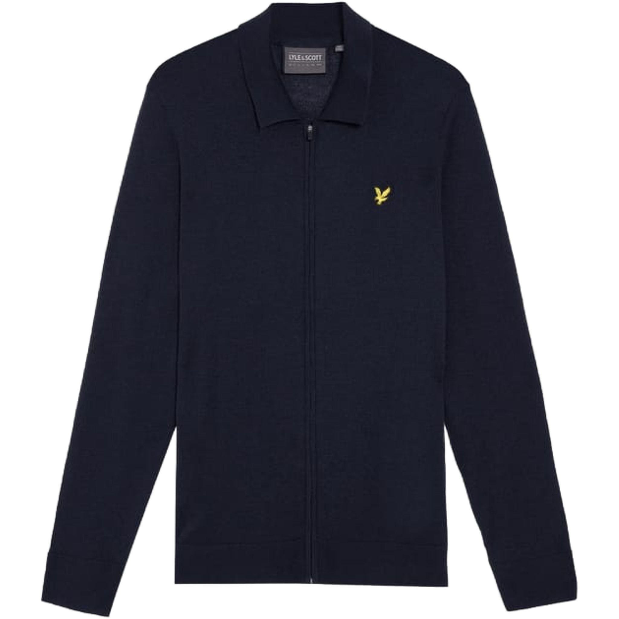 Cardigan leggero in maglia con colletto Lyle &amp; Scott da uomo