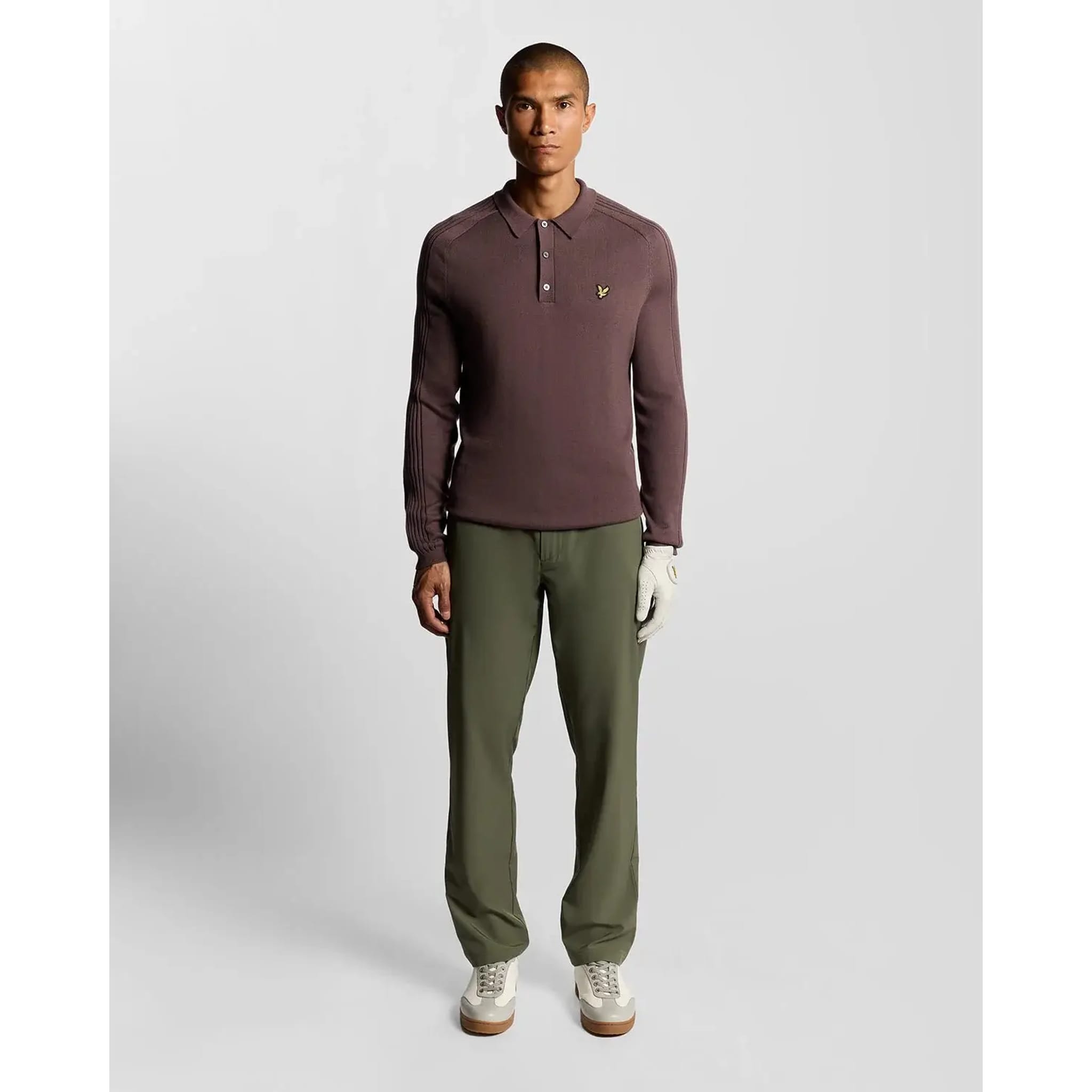 Lyle & Scott Golf Long Sleeve Knitted Polo Herren